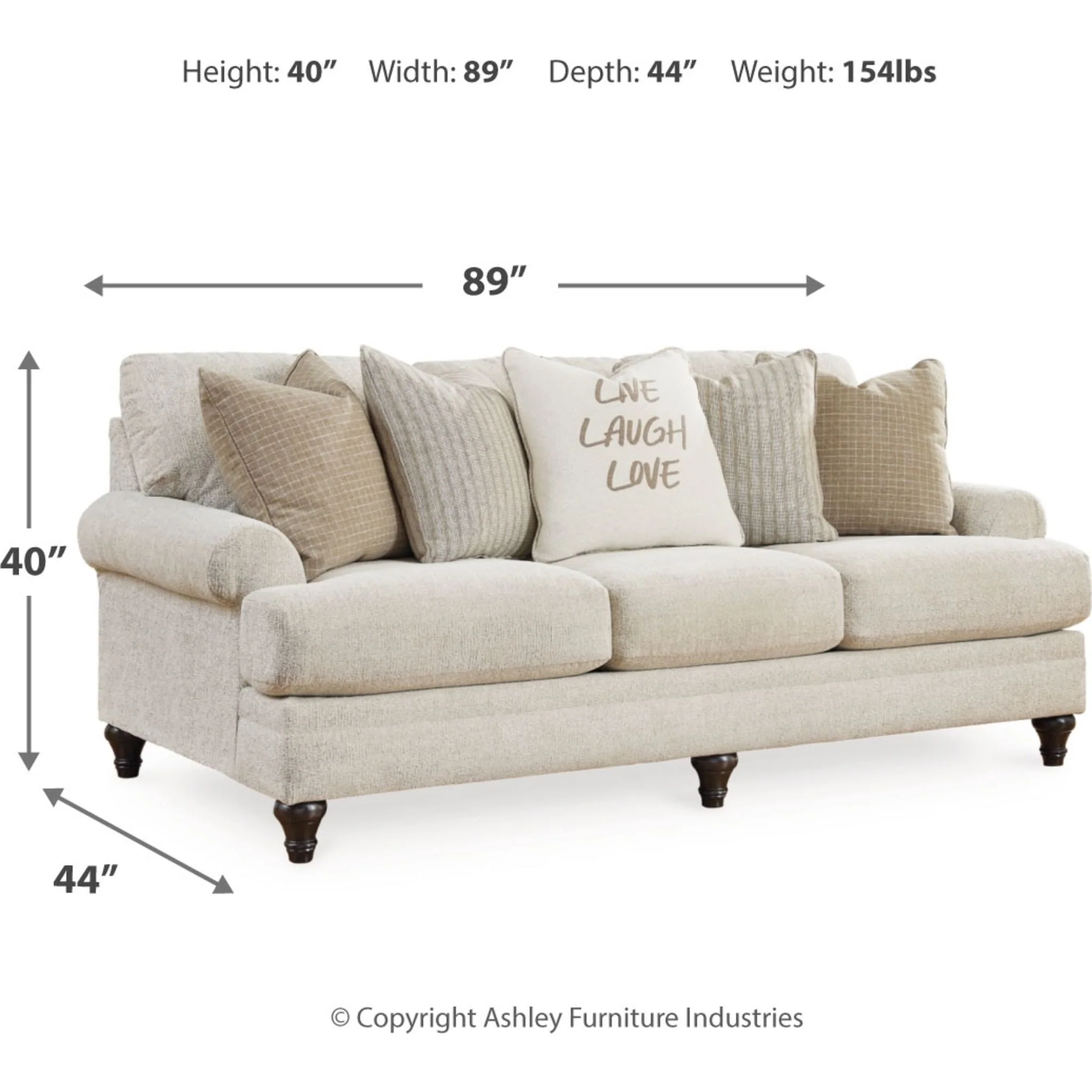 Valerani Sofa - Sandstone - Image 8