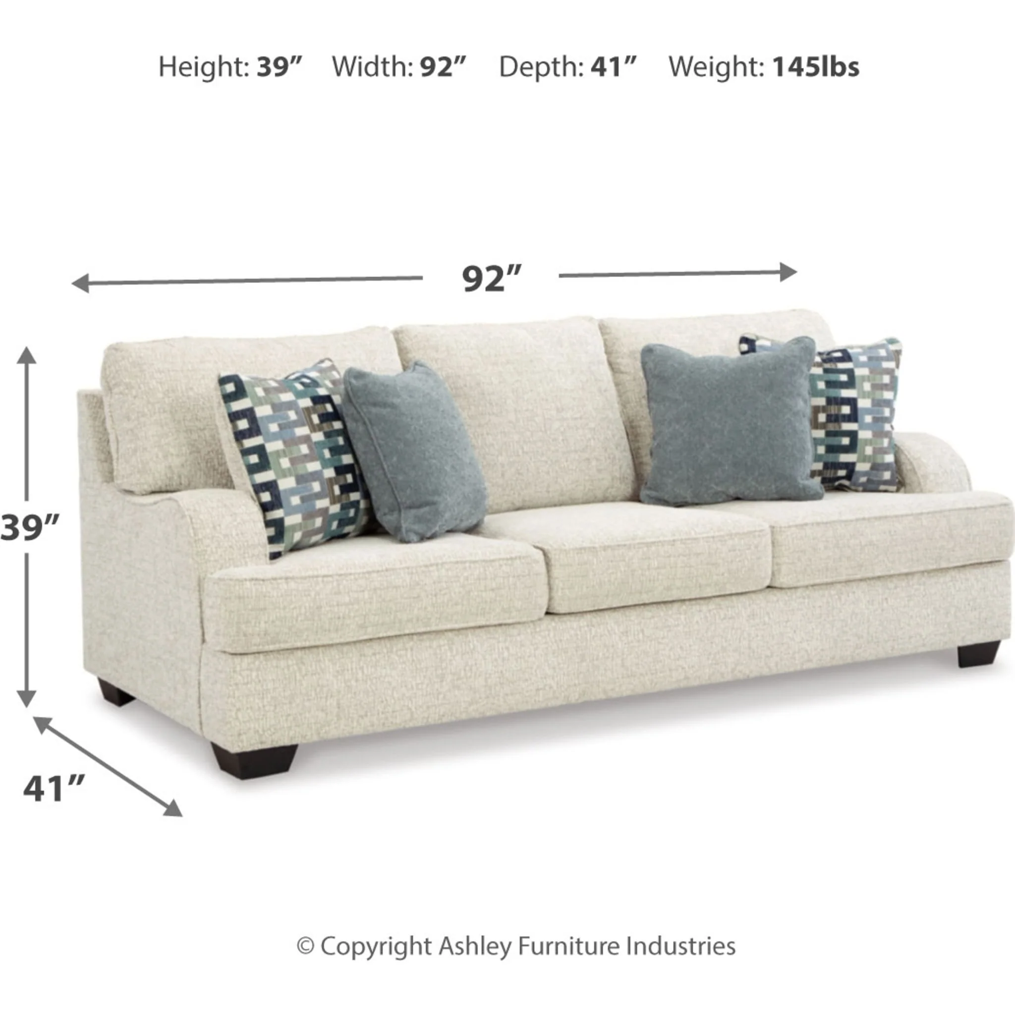 Valerano Sofa - Parchment - Image 7