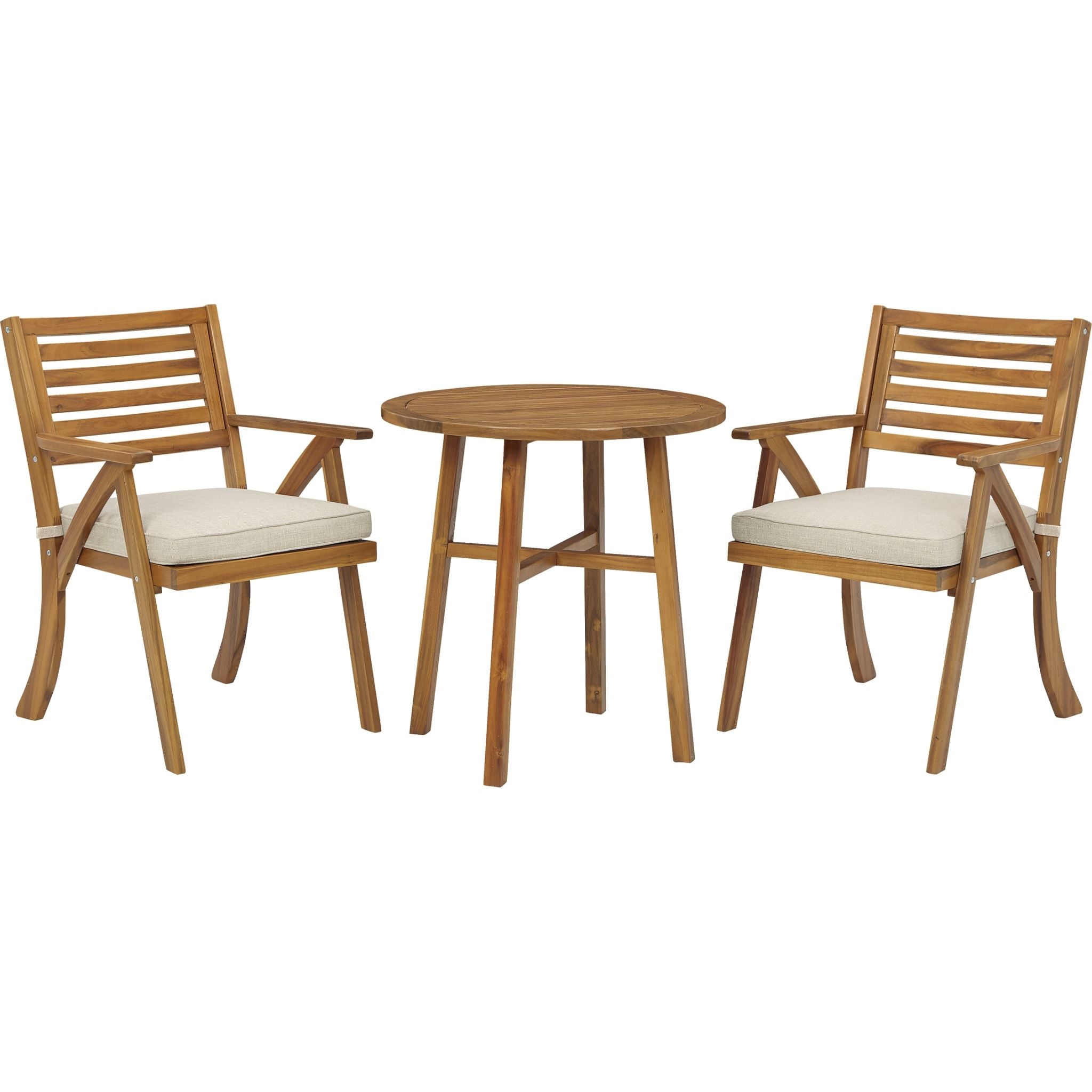 Vallerie 3 Piece Outdoor Table Set - Brown