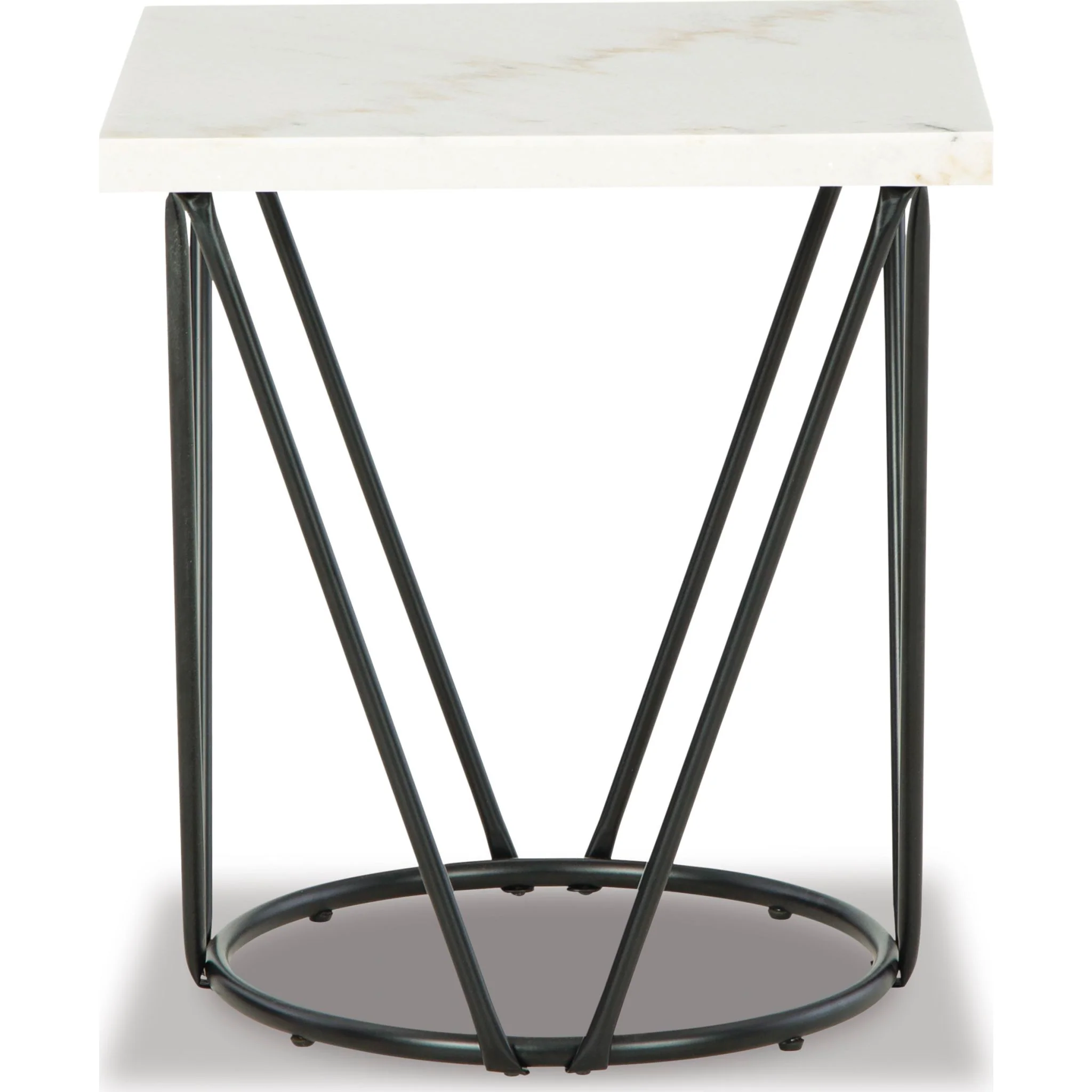 Vancent End Table - White/Black - Image 3