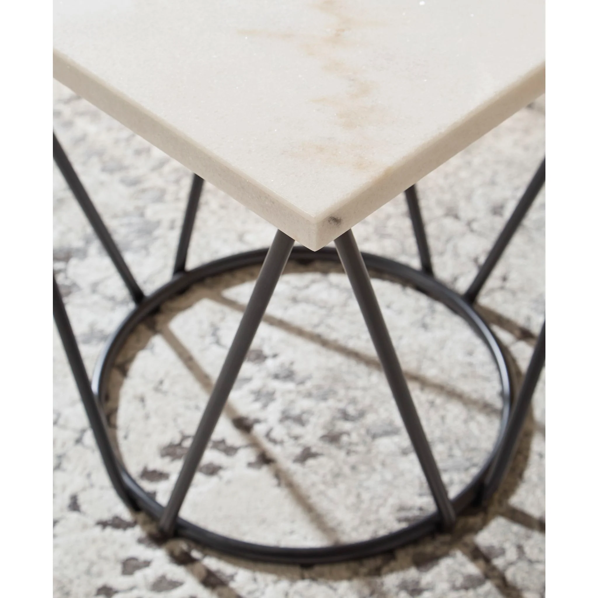 Vancent End Table - White/Black - Image 4