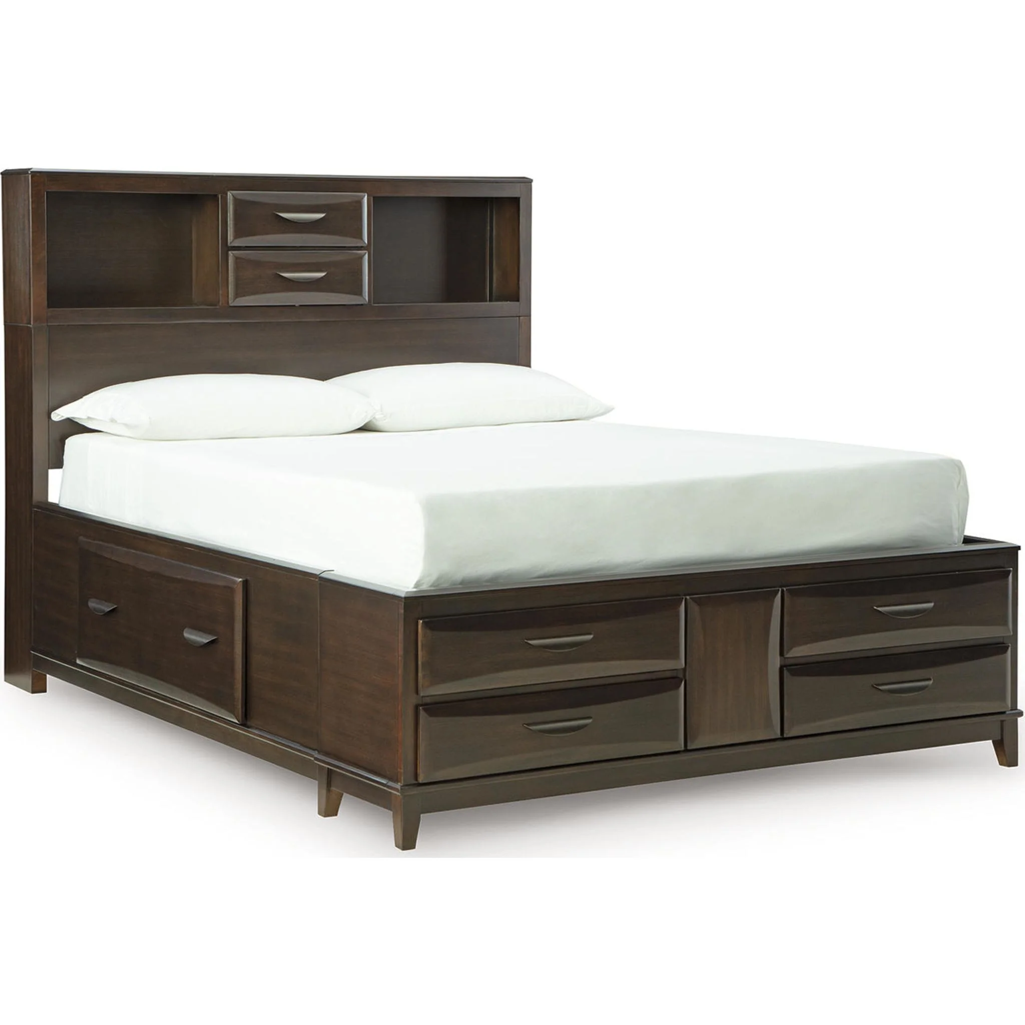 Vanmore Full Storage Bed - Dark Brown