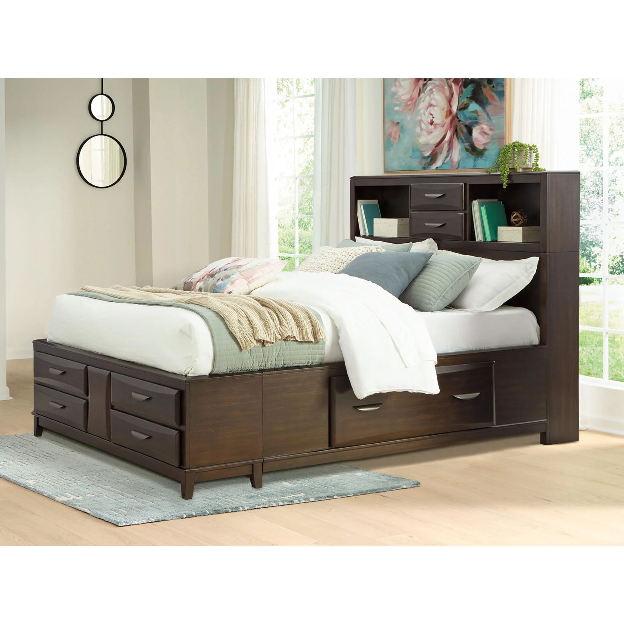 Vanmore Full Storage Bed - Dark Brown - Image 3