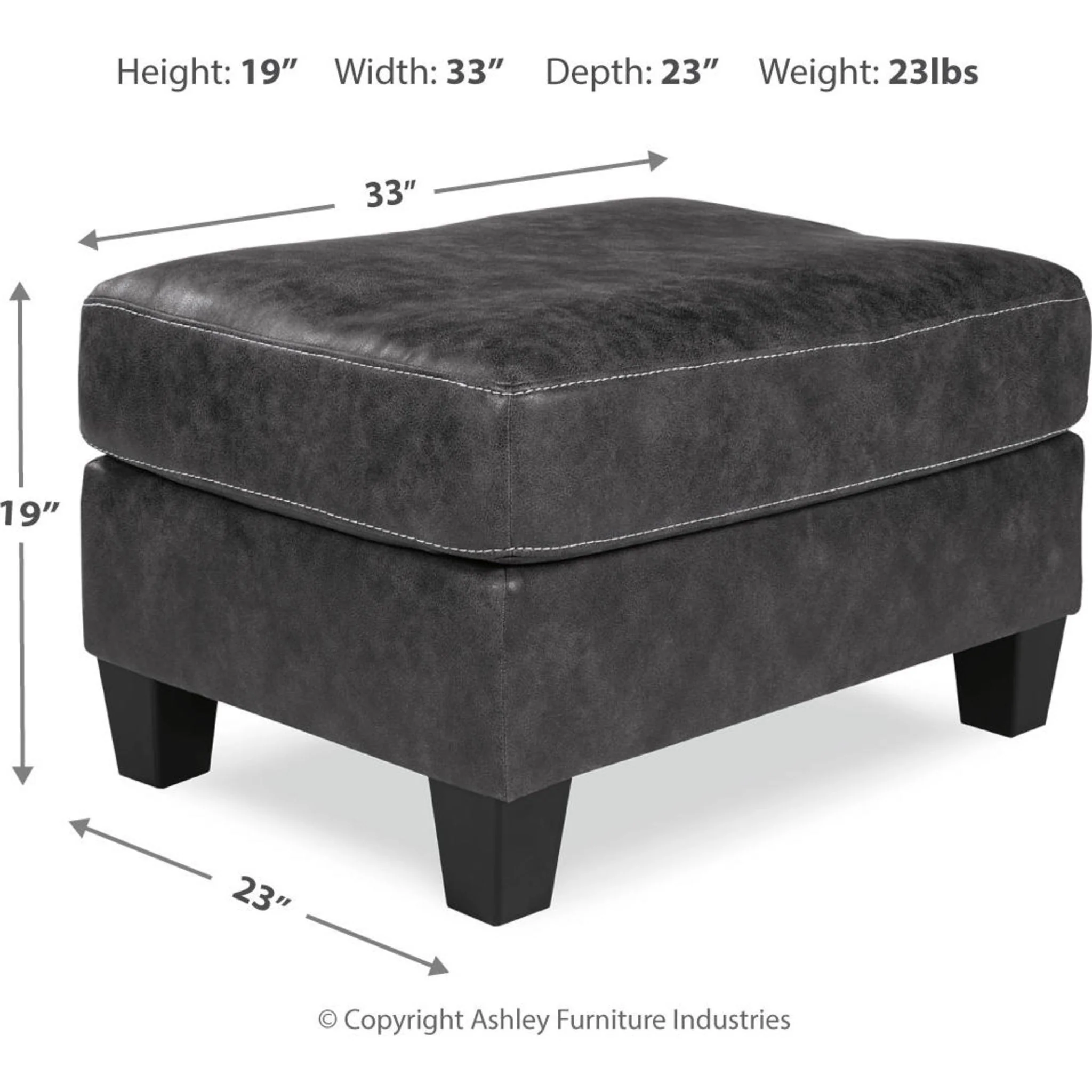 Venaldi Ottoman - Gunmetal - Image 14