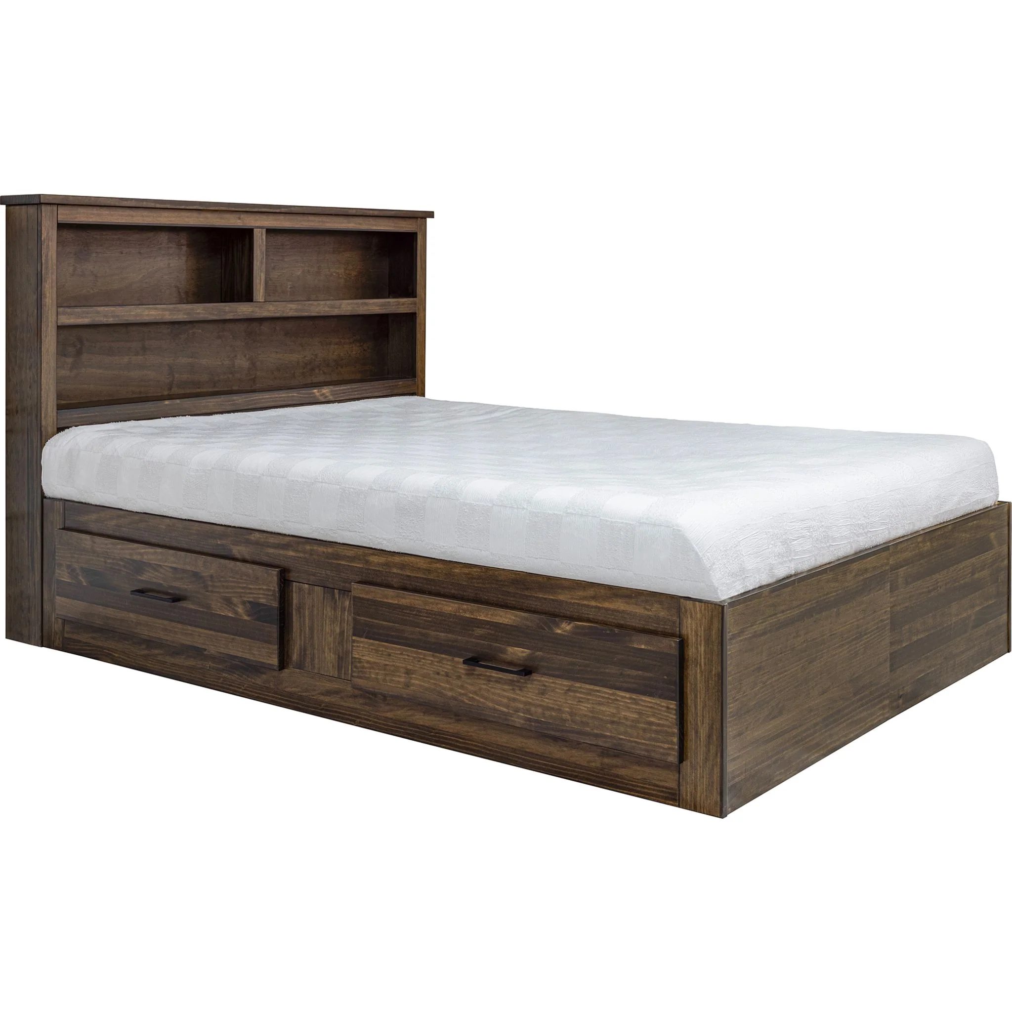 Vera Bookcase Storage Bed - Truffle