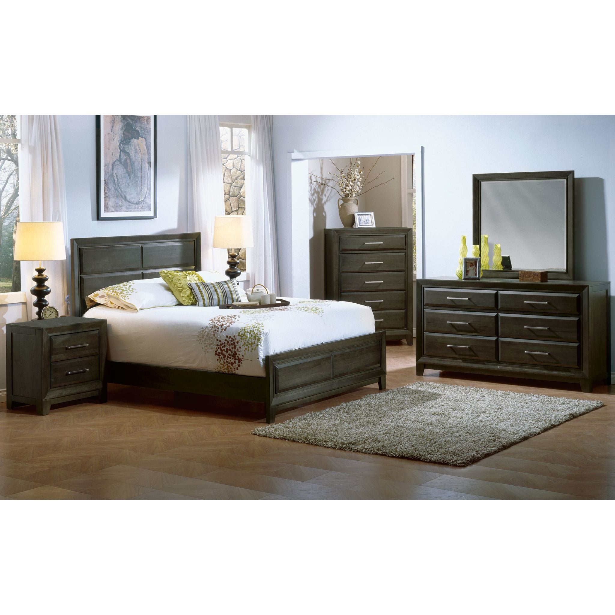 Verona 6 Piece Queen Bedroom - Graphite