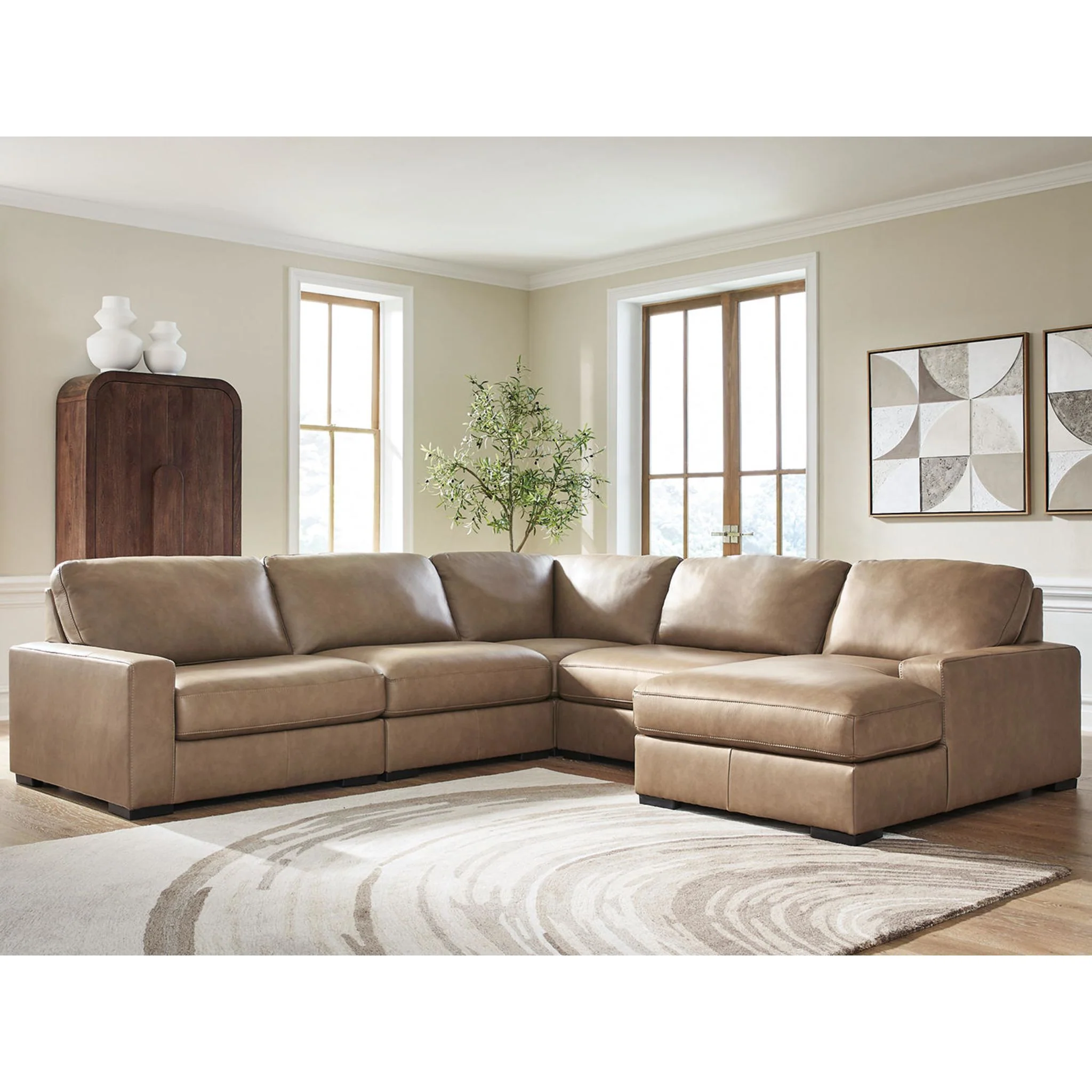 Veronella 5 Piece Sectional with Chaise - Image 3