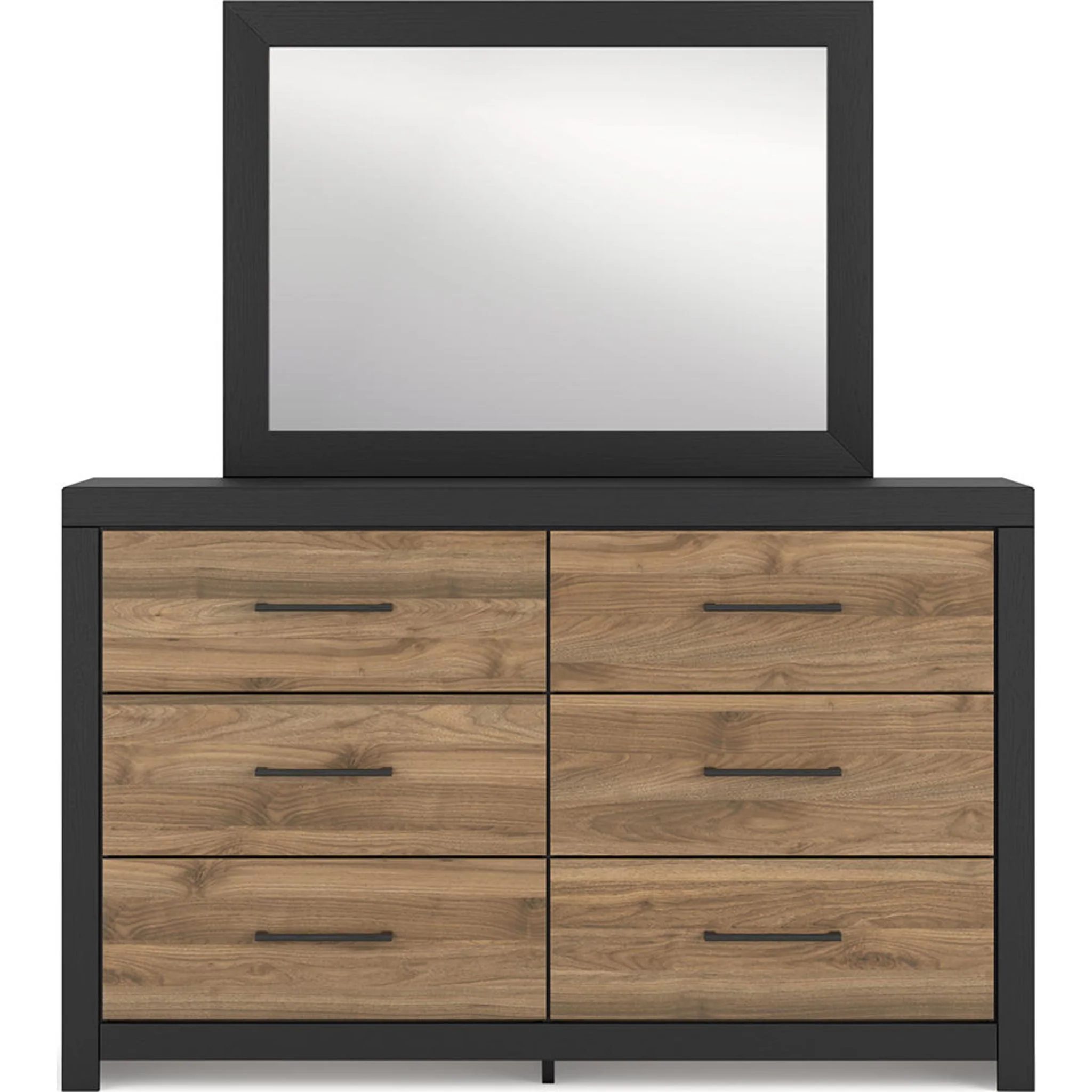 Vertani Dresser and Mirror - Black/Honey Brown - Image 6