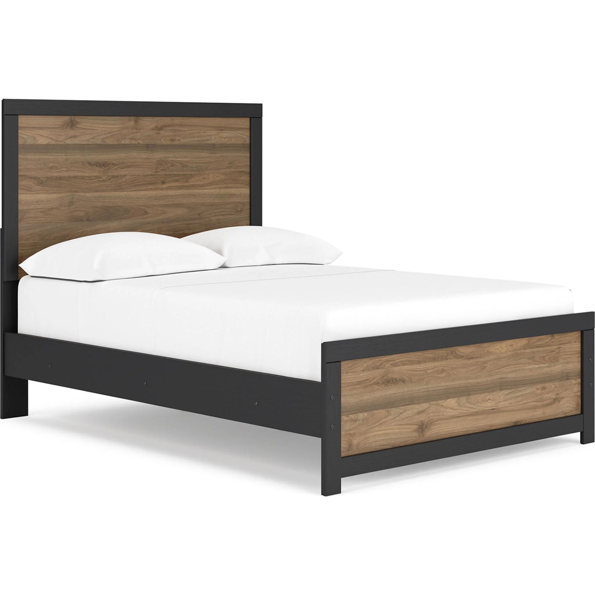 Vertani Panel Bed - Black/Honey Brown - Image 10