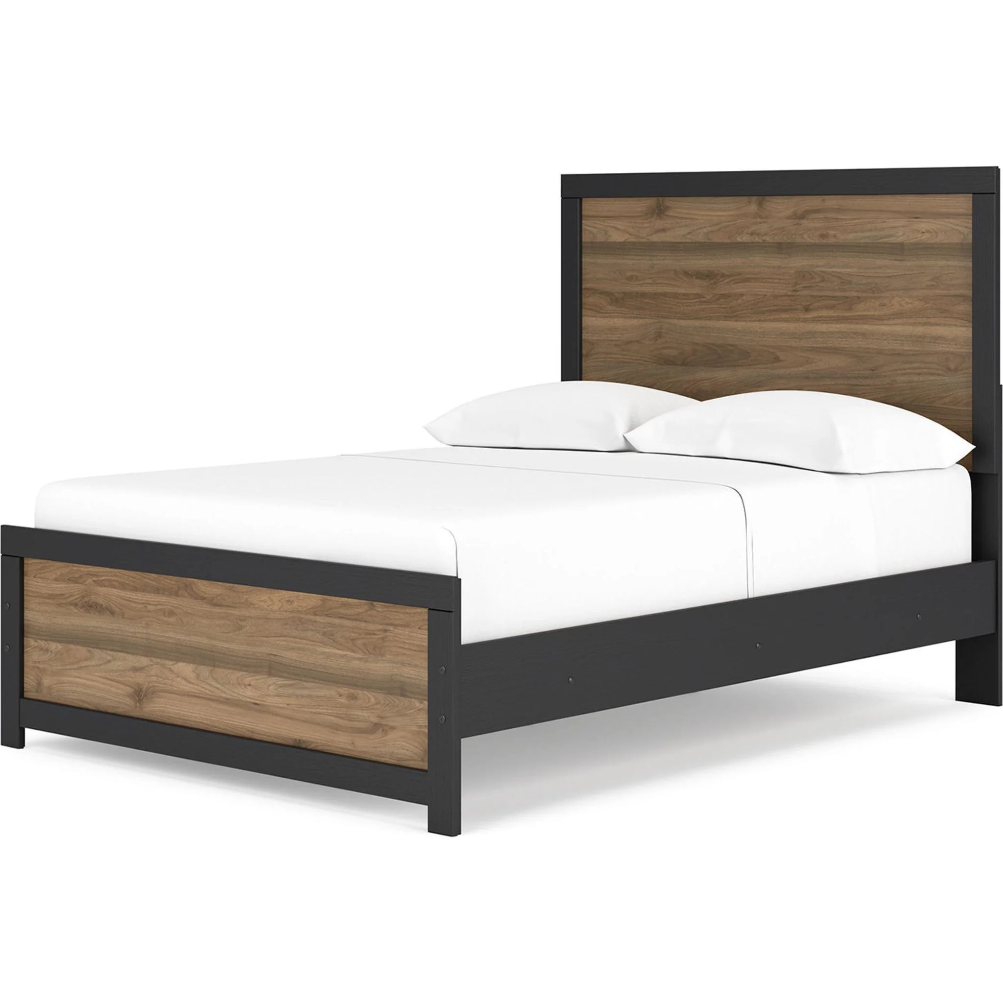 Vertani Panel Bed - Black/Honey Brown - Image 11