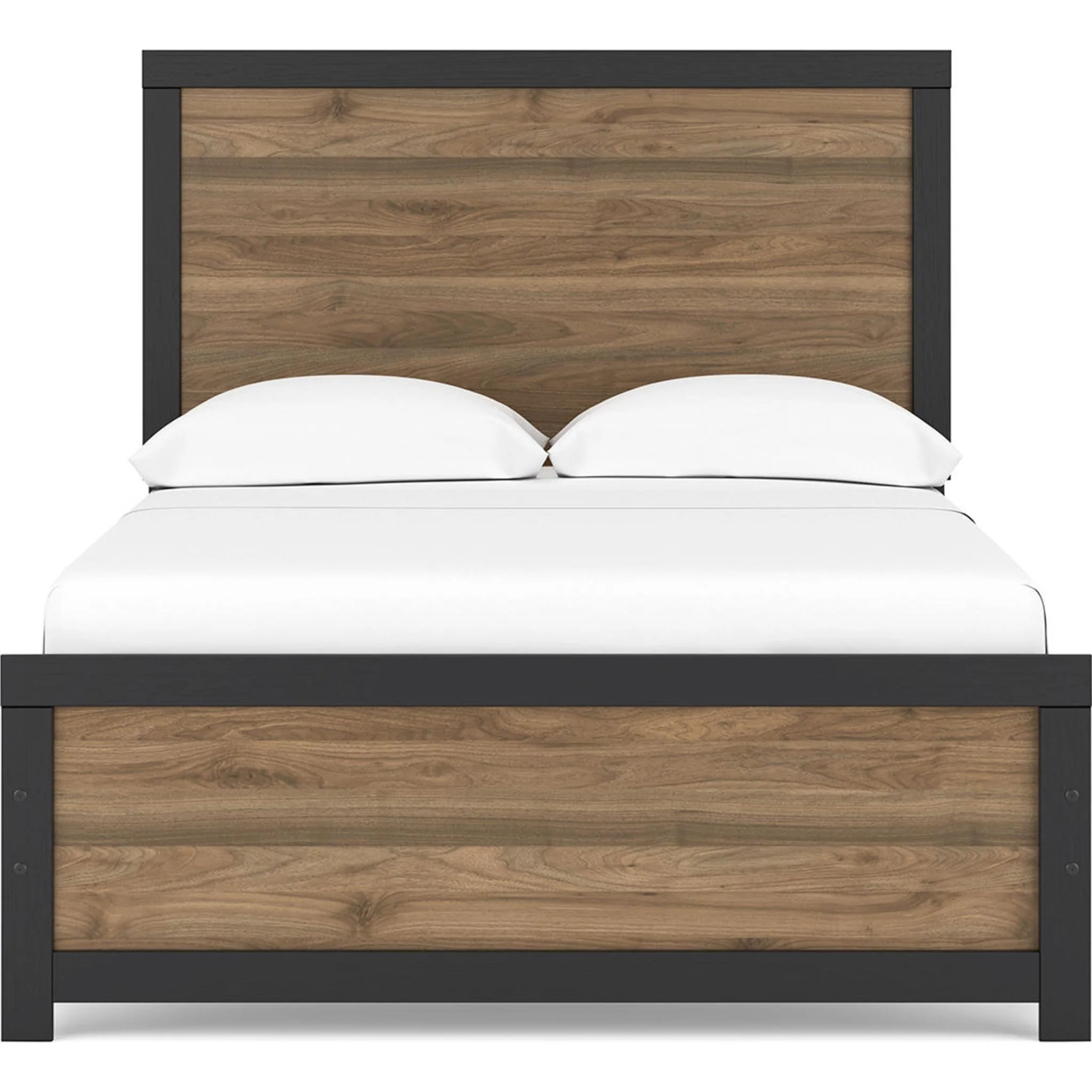 Vertani Panel Bed - Black/Honey Brown - Image 15
