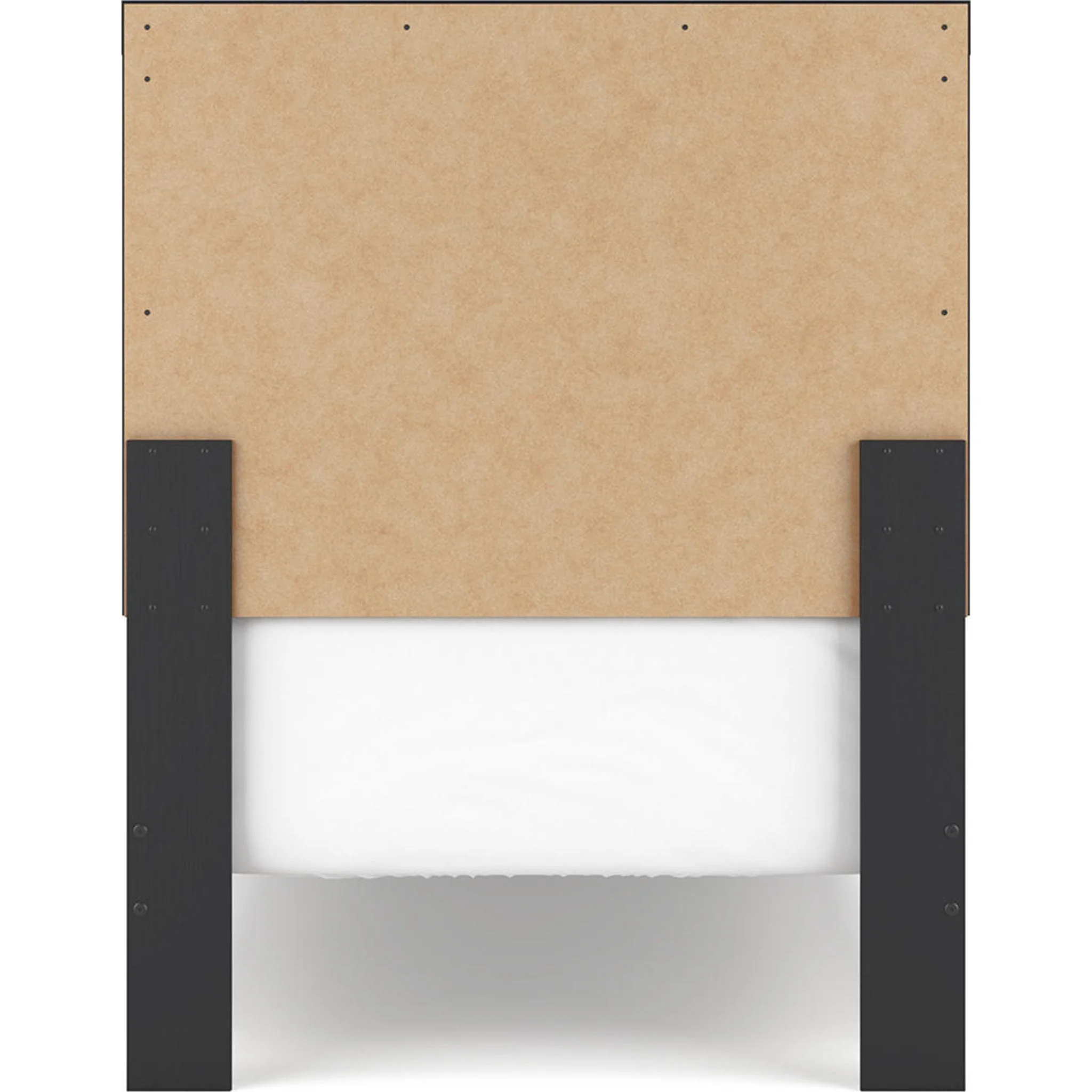 Vertani Panel Bed - Black/Honey Brown - Image 4