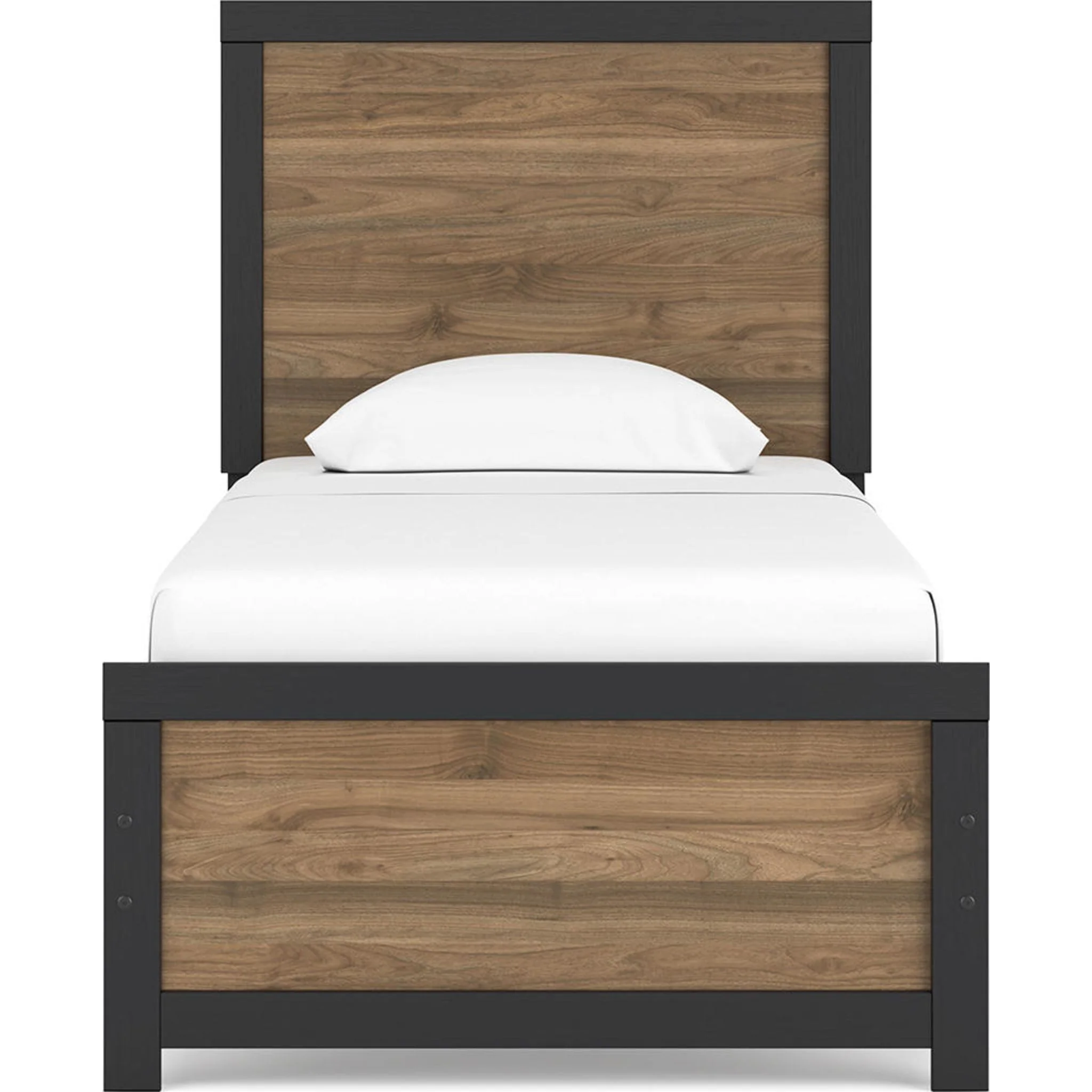 Vertani Panel Bed - Black/Honey Brown - Image 6
