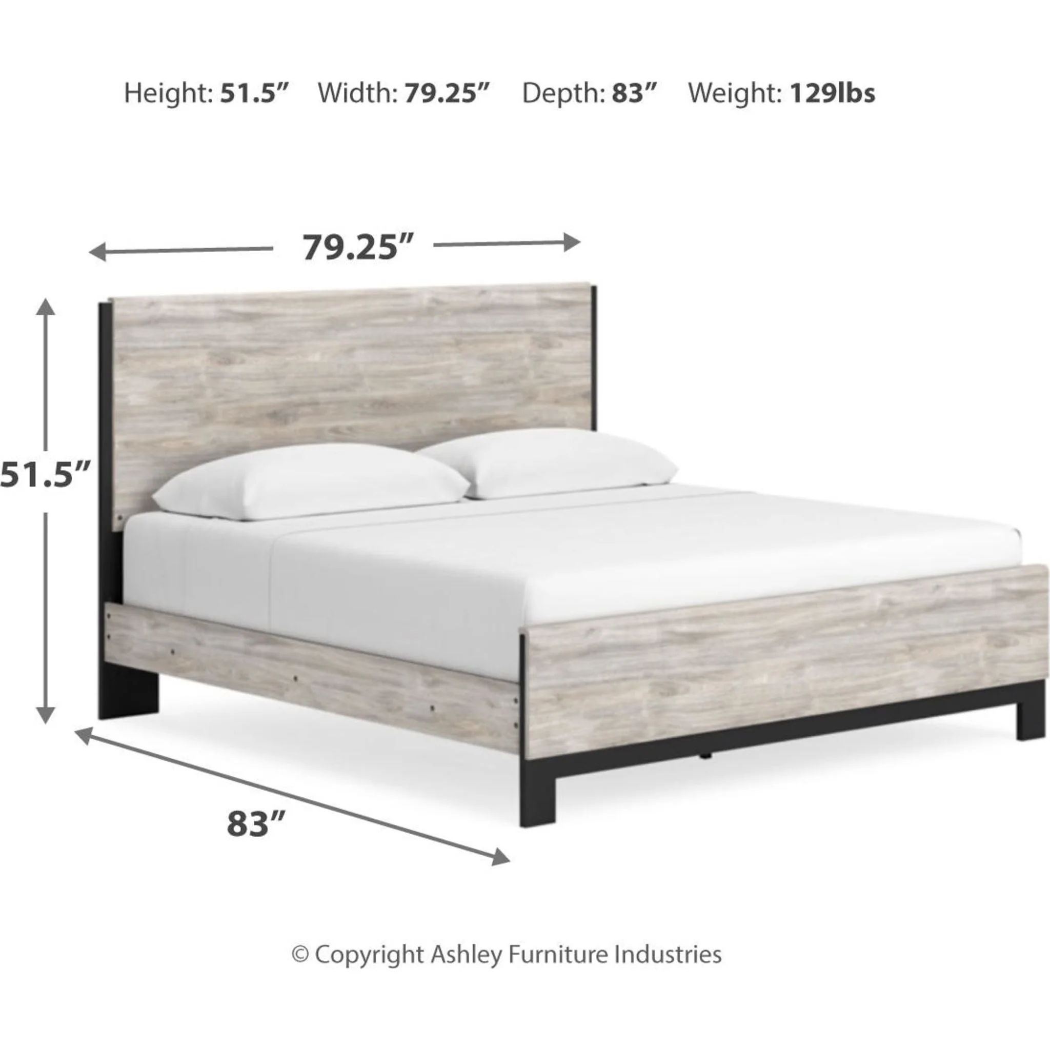Vessalli 6 Piece King Panel Bedroom - Gray - Image 21