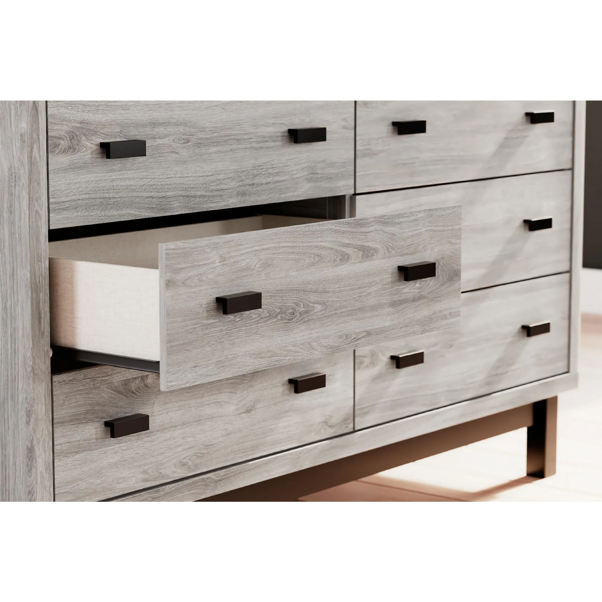 Vessalli 6 Piece Panel Bedroom - Gray - Image 11
