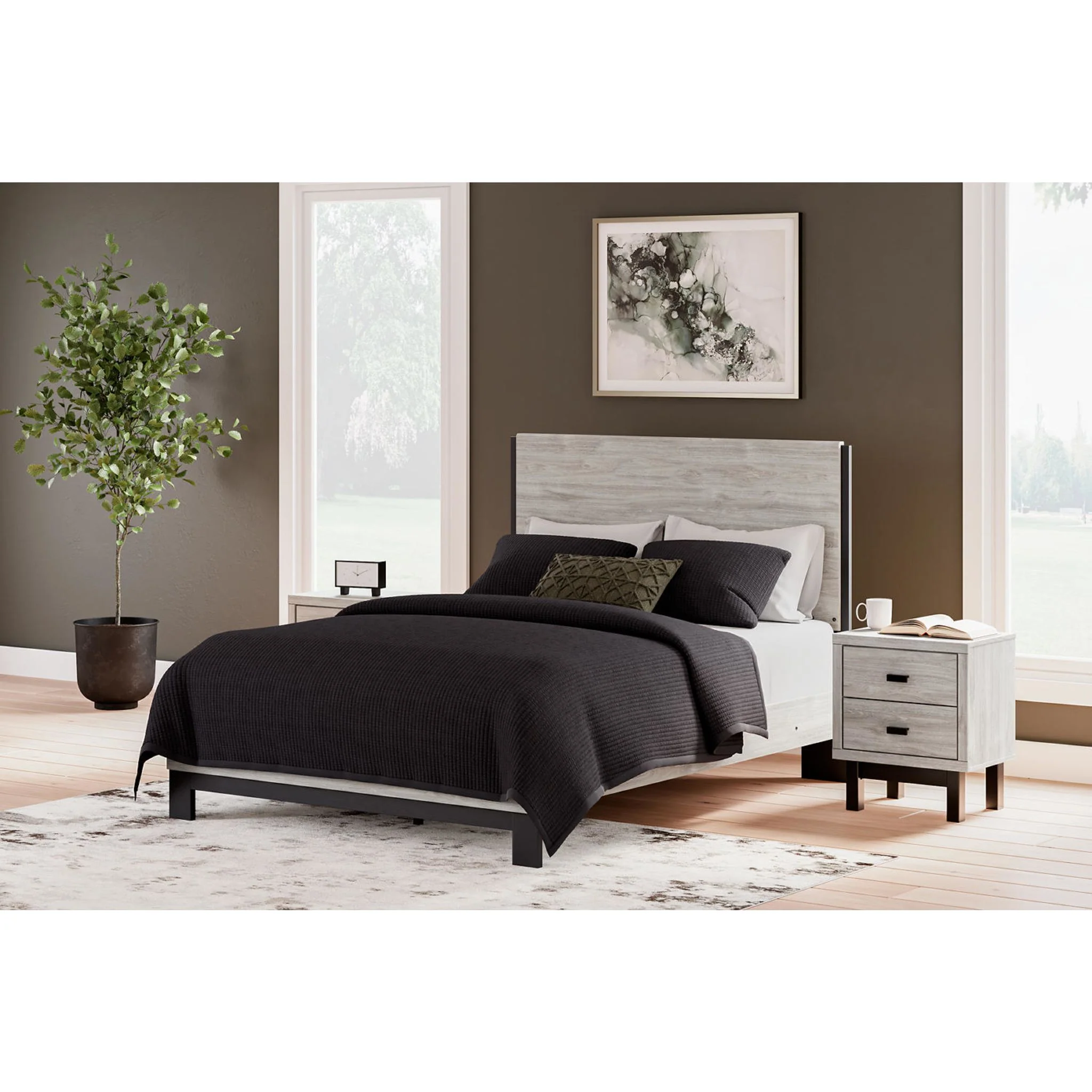 Vessalli 6 Piece Panel Bedroom - Gray - Image 22