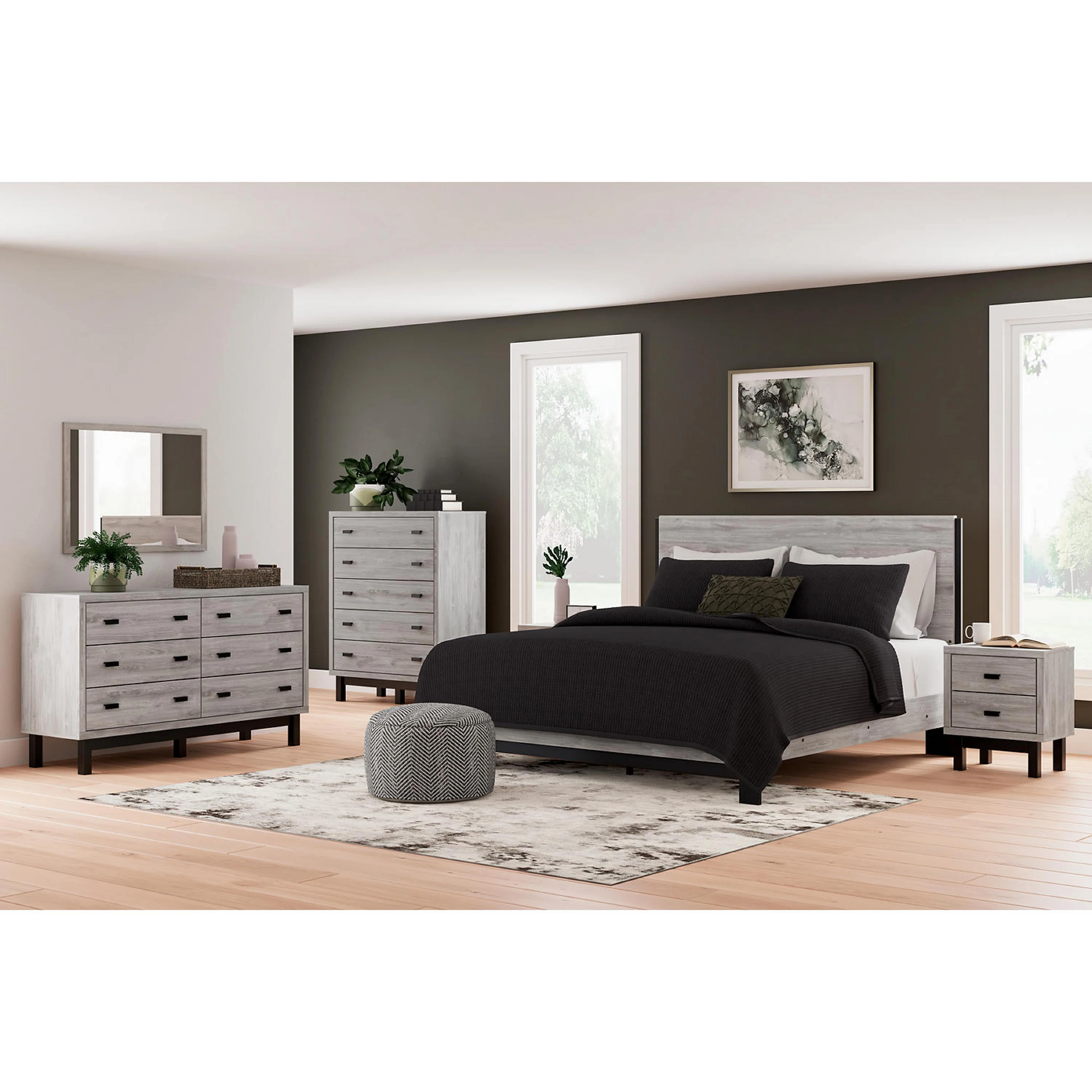 Vessalli Dresser and Mirror - Gray - Image 10