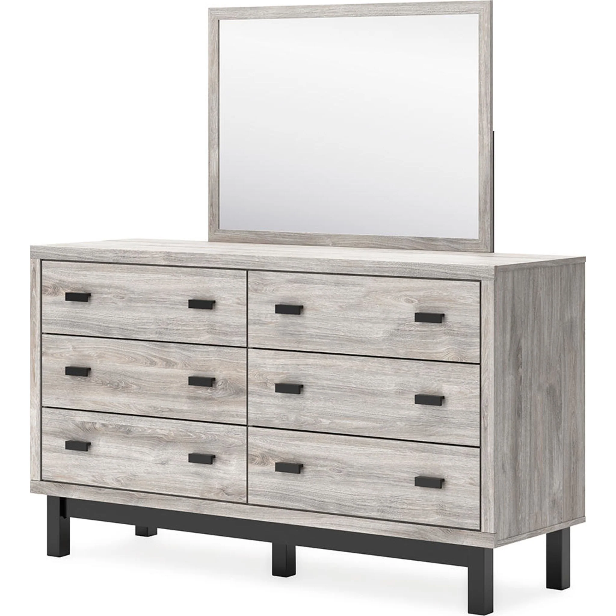 Vessalli Dresser and Mirror - Gray - Image 2