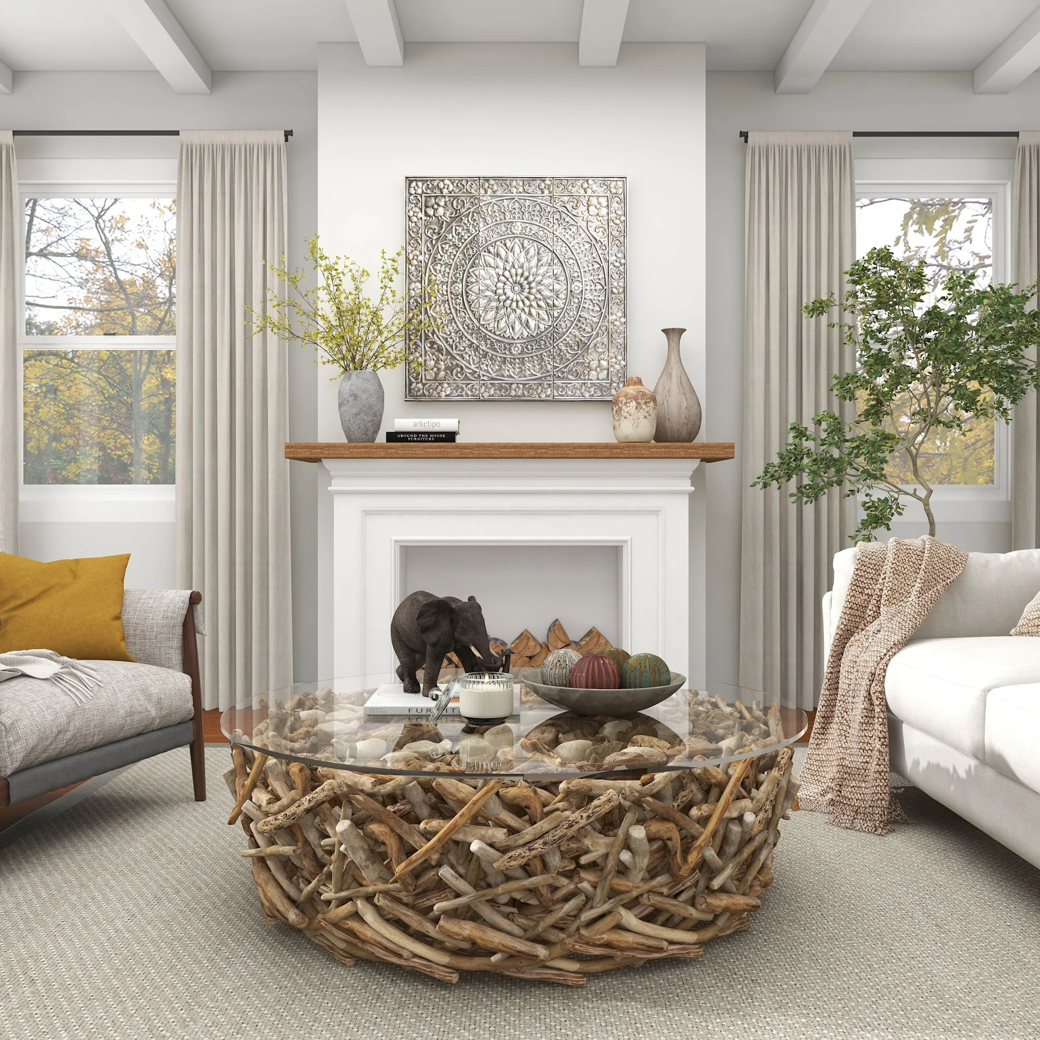 Victoria Coffee Table - Brown - Image 12