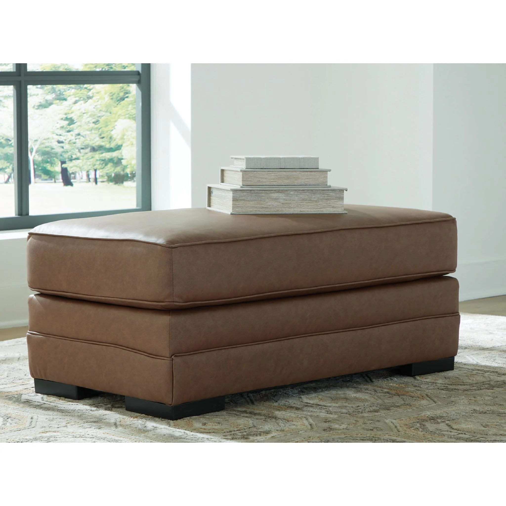 VillaCourt Ottoman - Caramel - Image 3