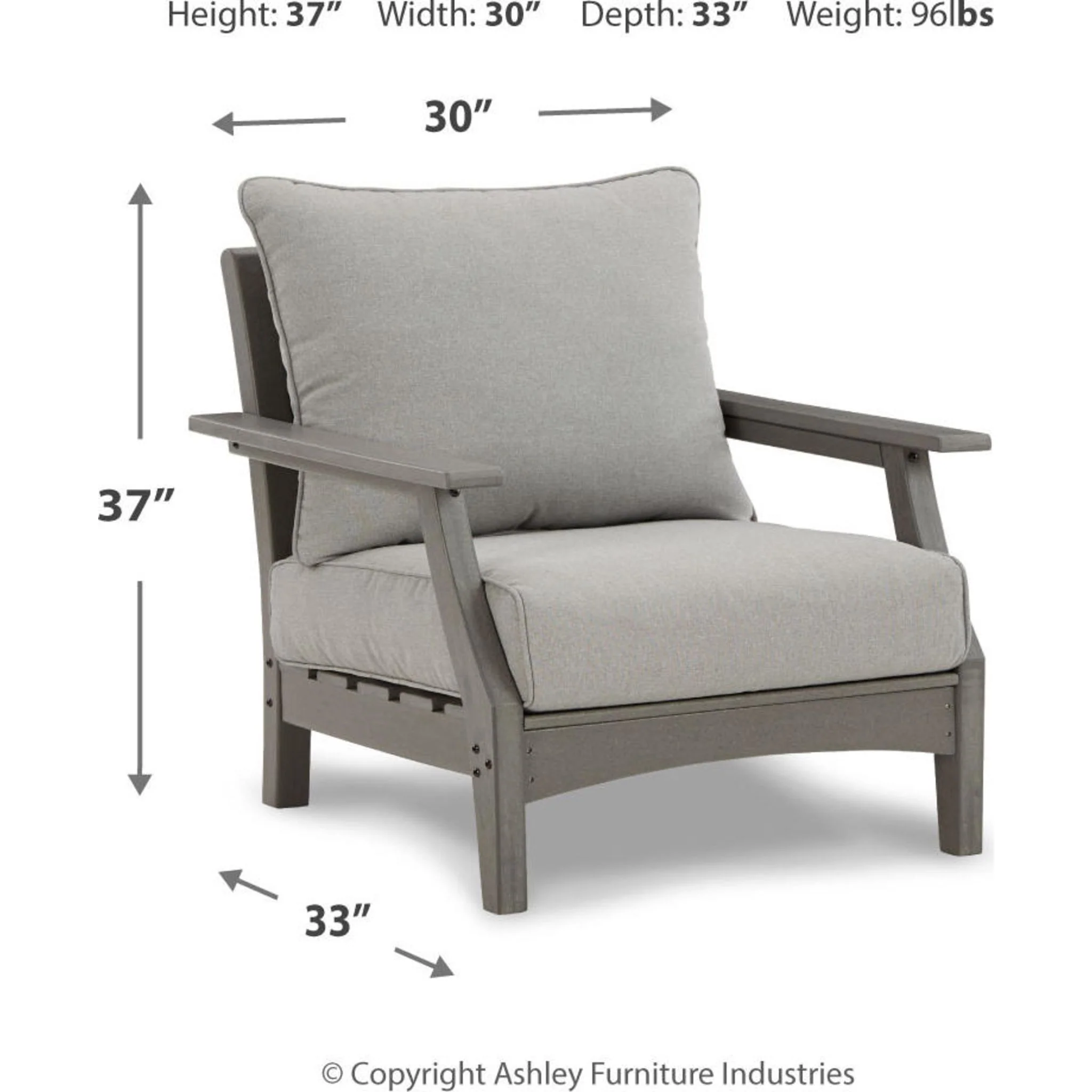 Visola 3 Piece Outdoor Seating - Gray - Image 4