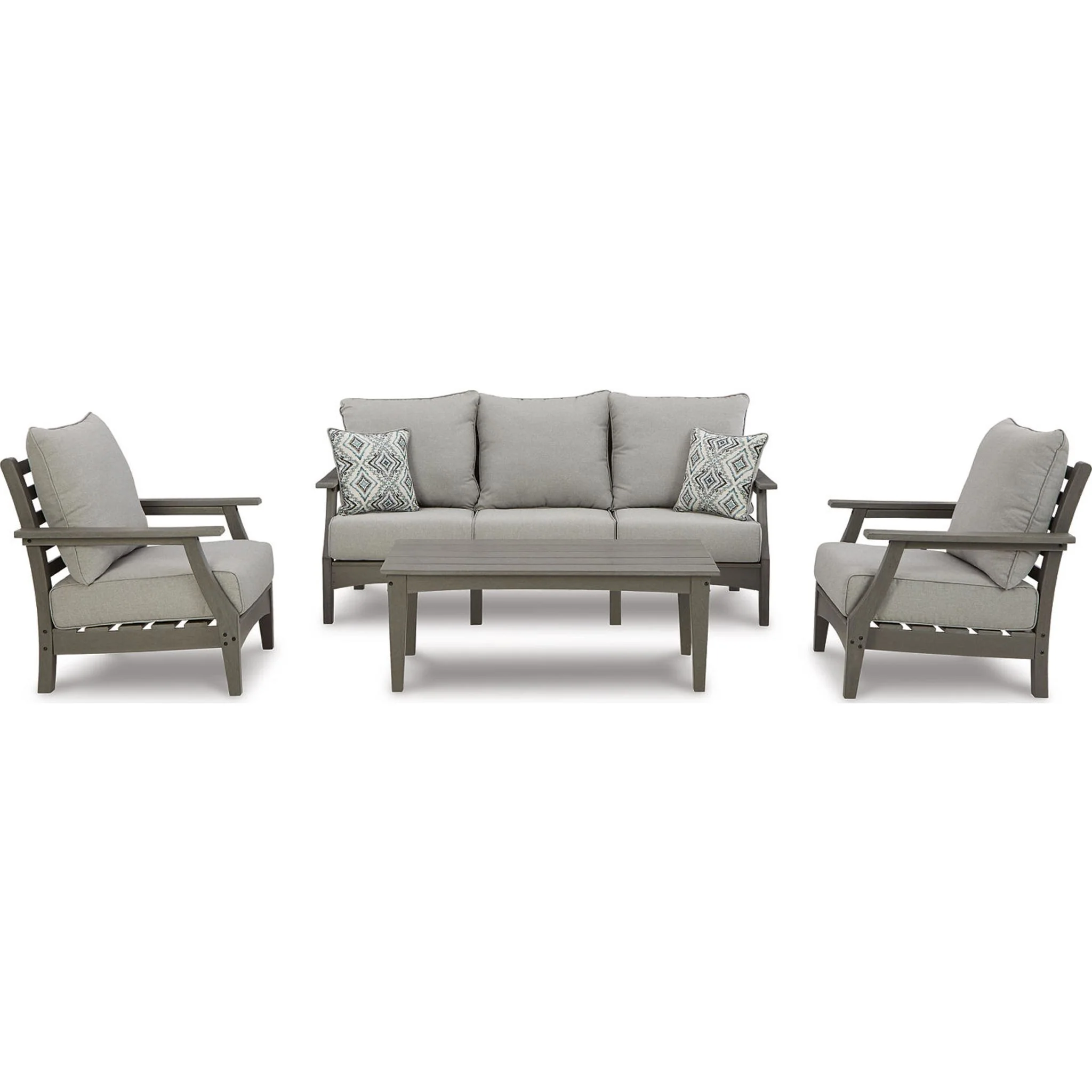 Visola 4 Piece Outdoor Seating - Gray - Image 14