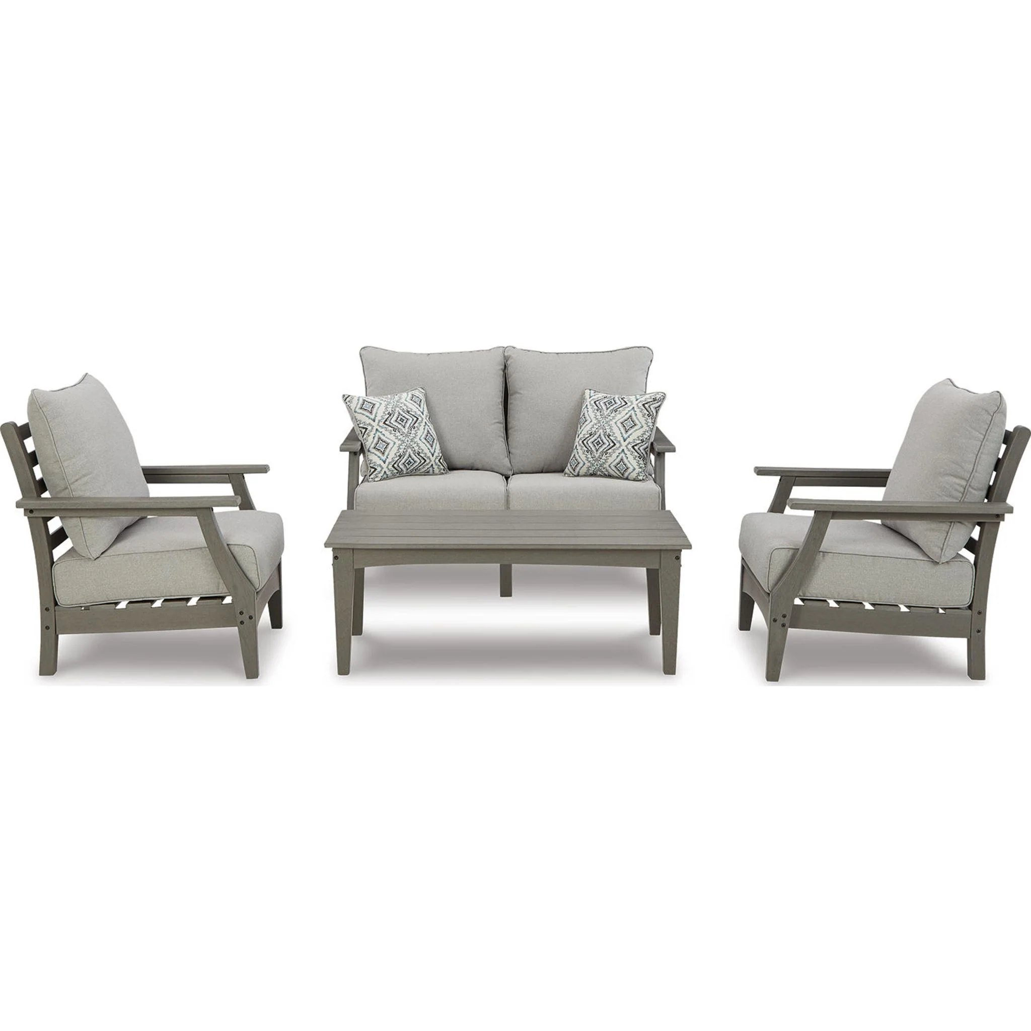 Visola 4 Piece Outdoor Seating - Gray