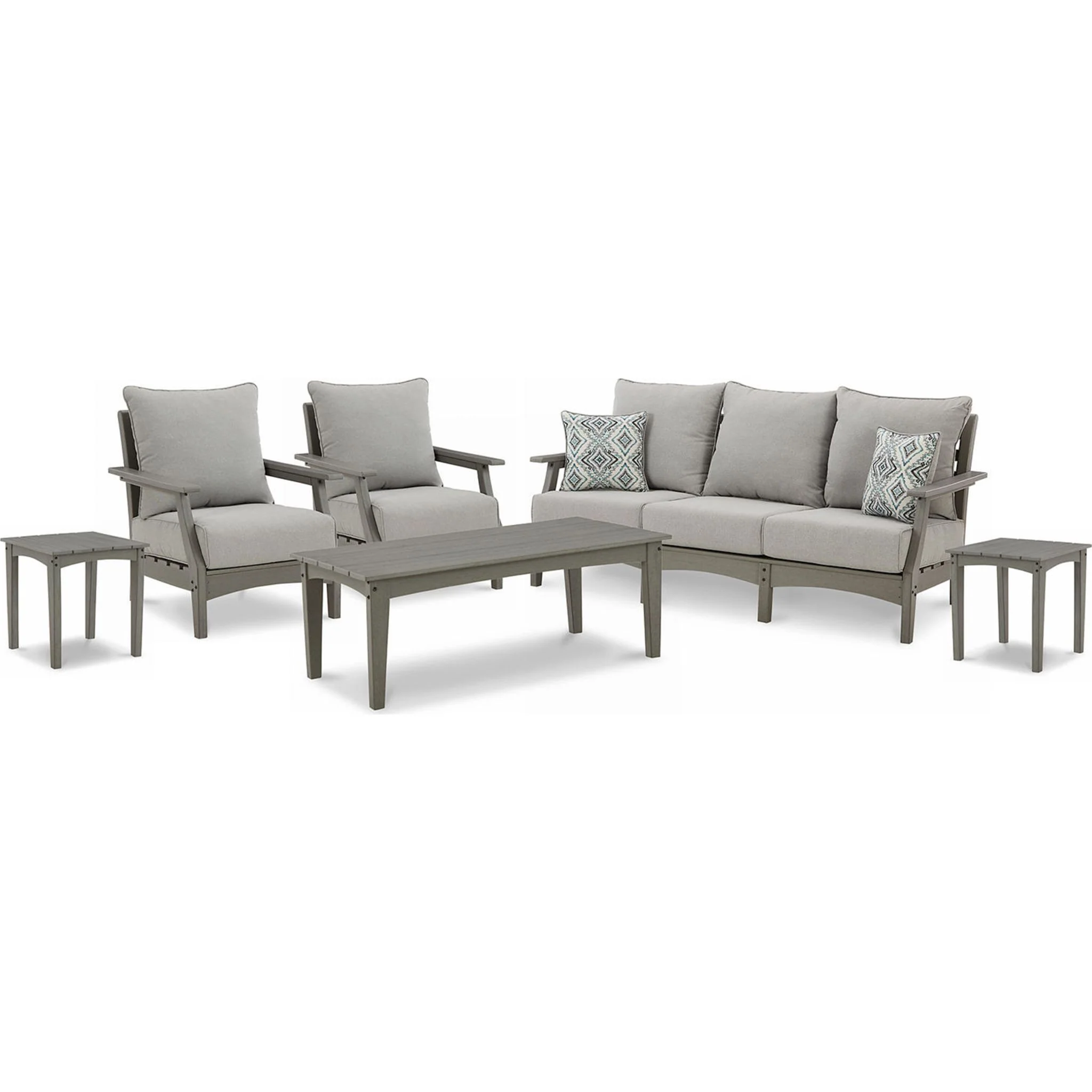 Visola 6 Piece Outdoor Seating - Gray