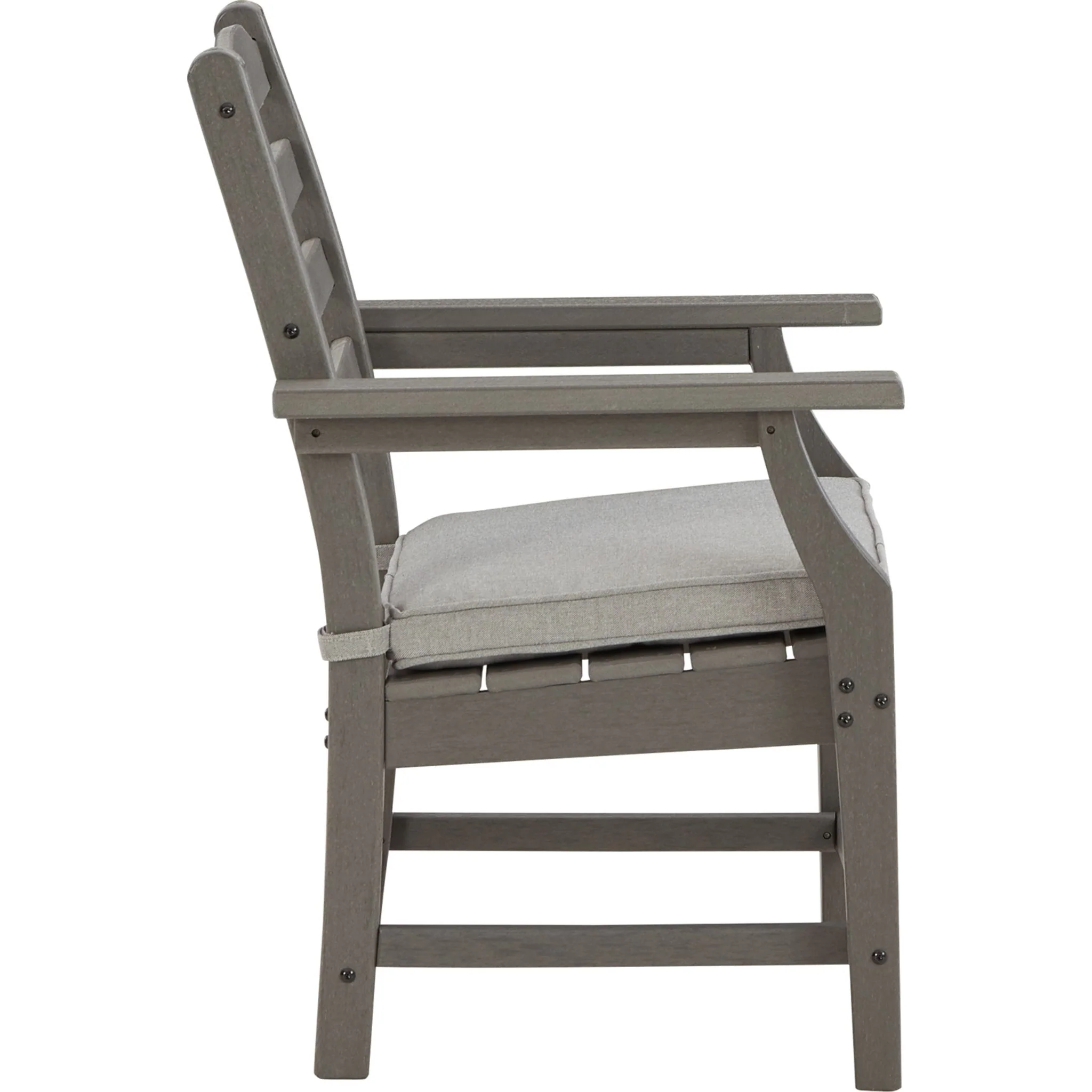 Visola Outdoor Arm Chair with Cushion (set of 2) - Gray - Image 4