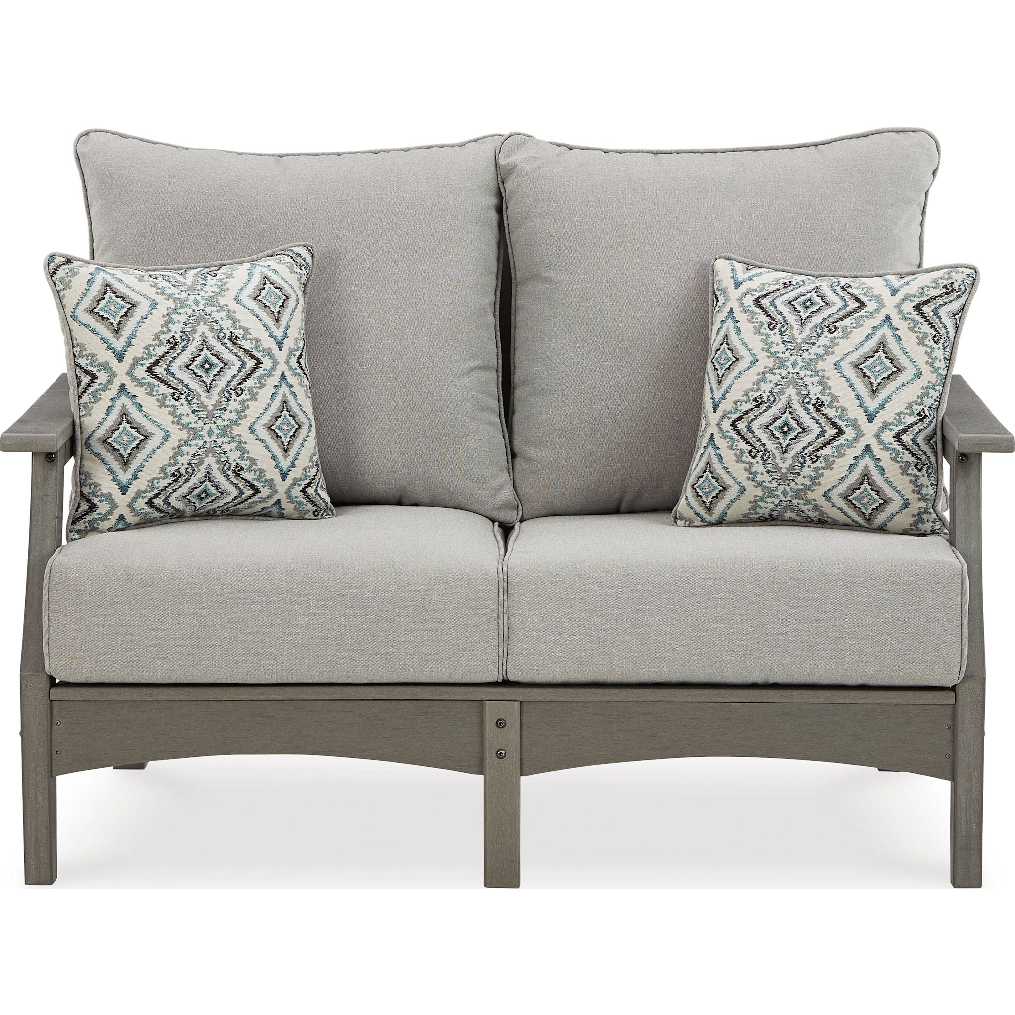 Visola Outdoor Loveseat with Cushion - Gray