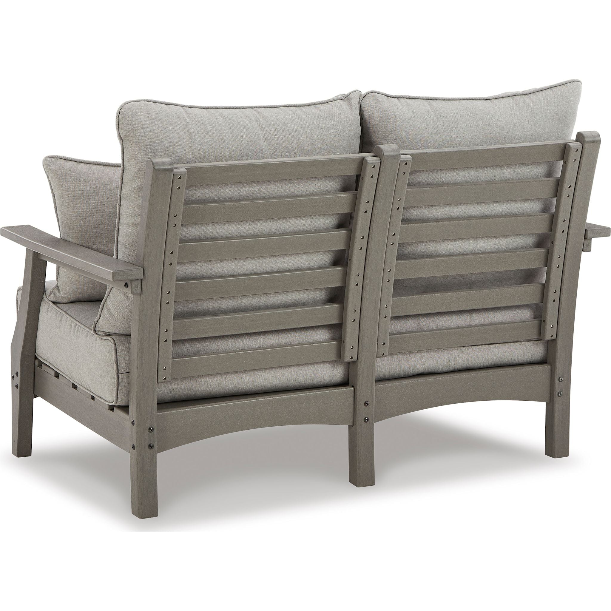 Visola Outdoor Loveseat with Cushion - Gray - Image 5