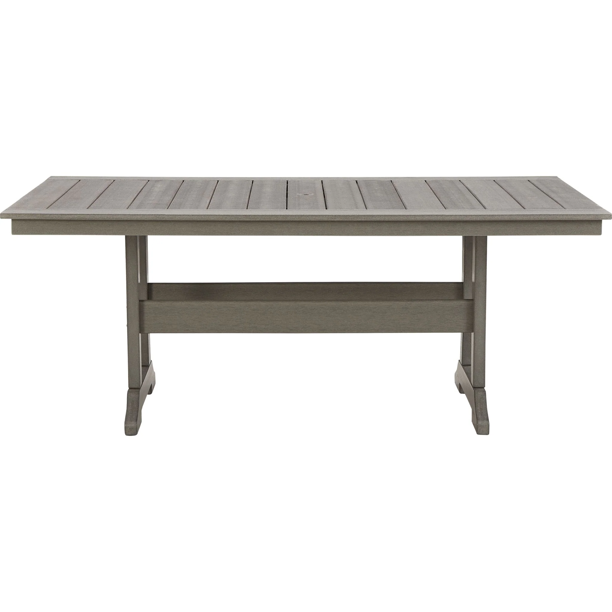 Visola Outdoor Rectangle Dining Table - Gray - Image 10