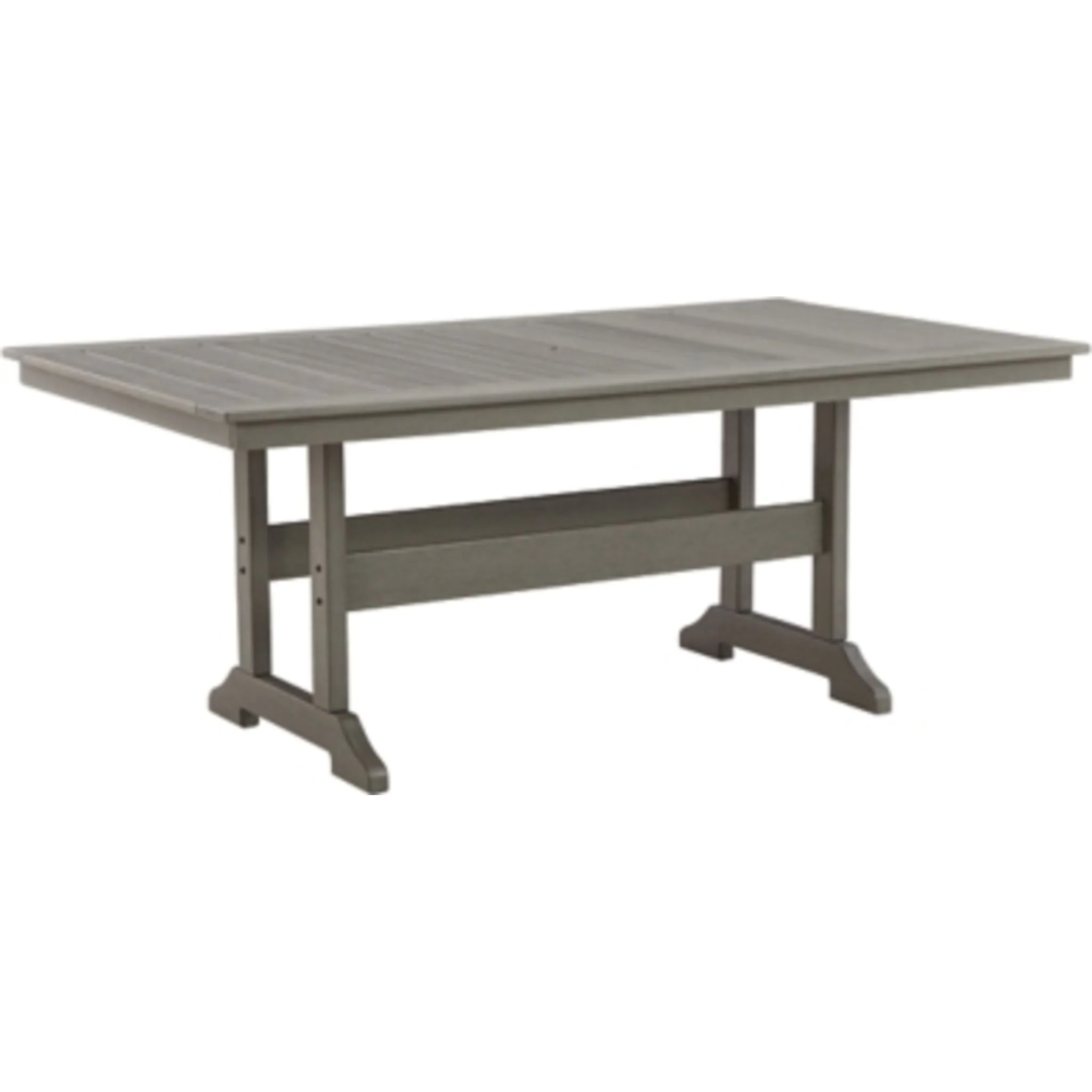 Visola Outdoor Rectangle Dining Table - Gray - Image 9
