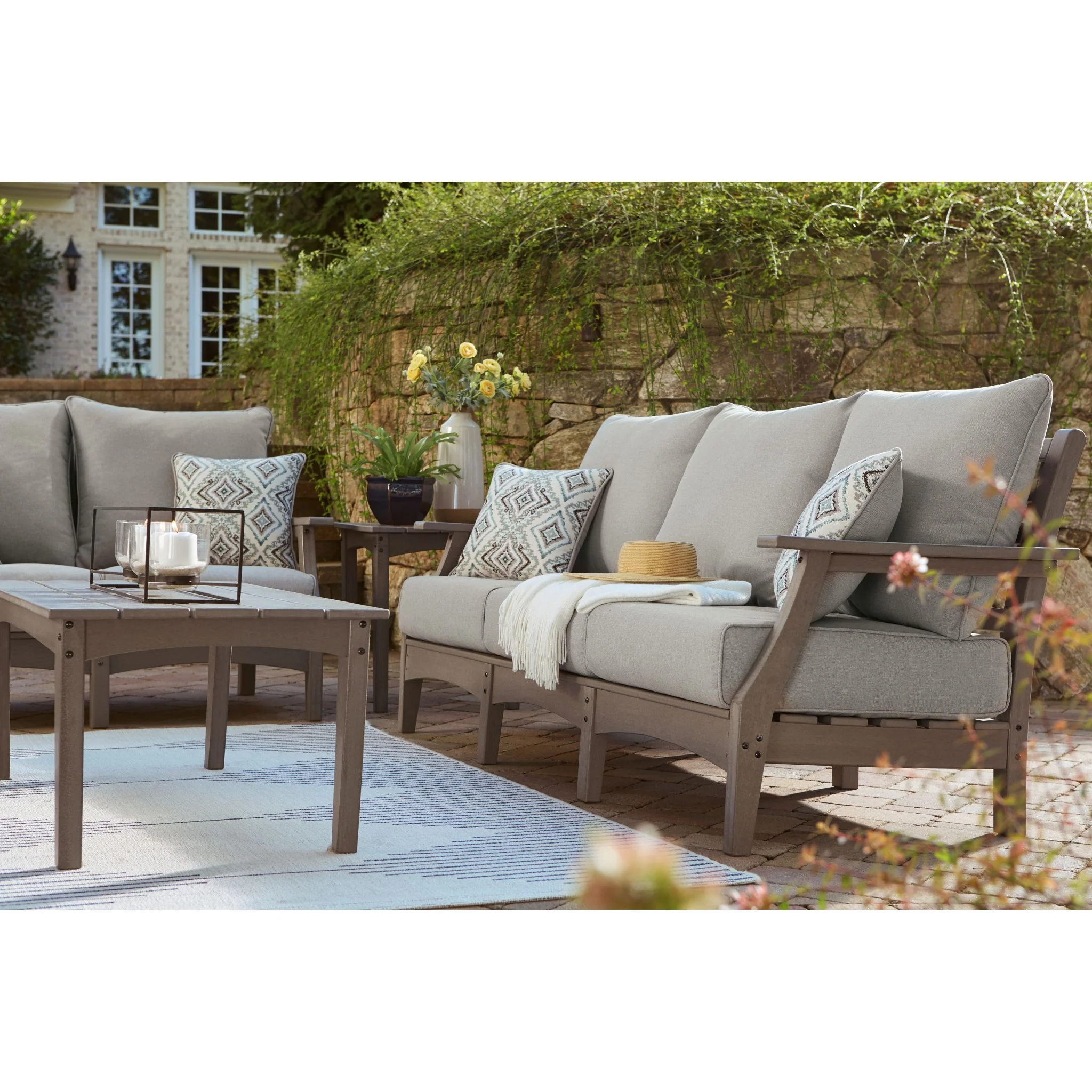 Visola Outdoor Sofa with Cushion - Gray - Image 5