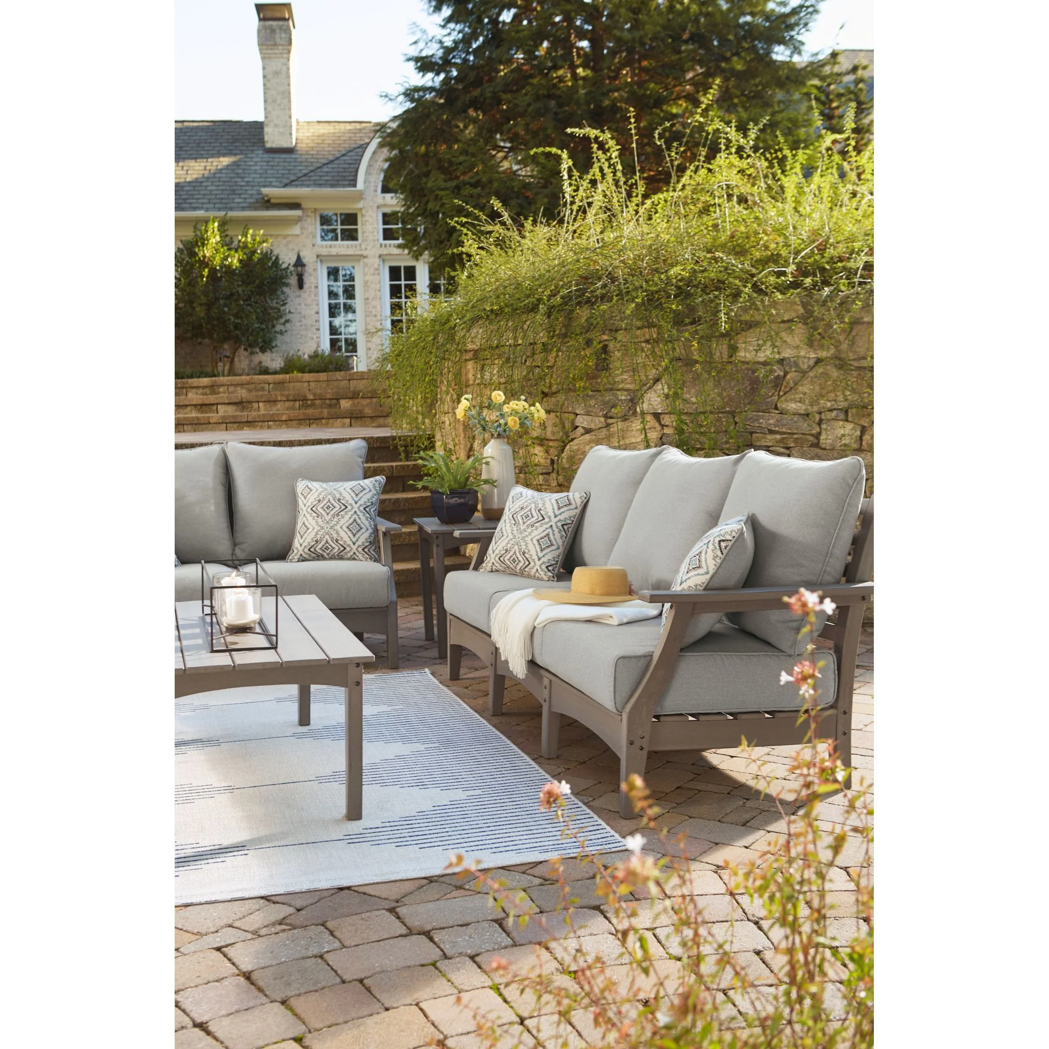 Visola Outdoor Sofa with Cushion - Gray - Image 6