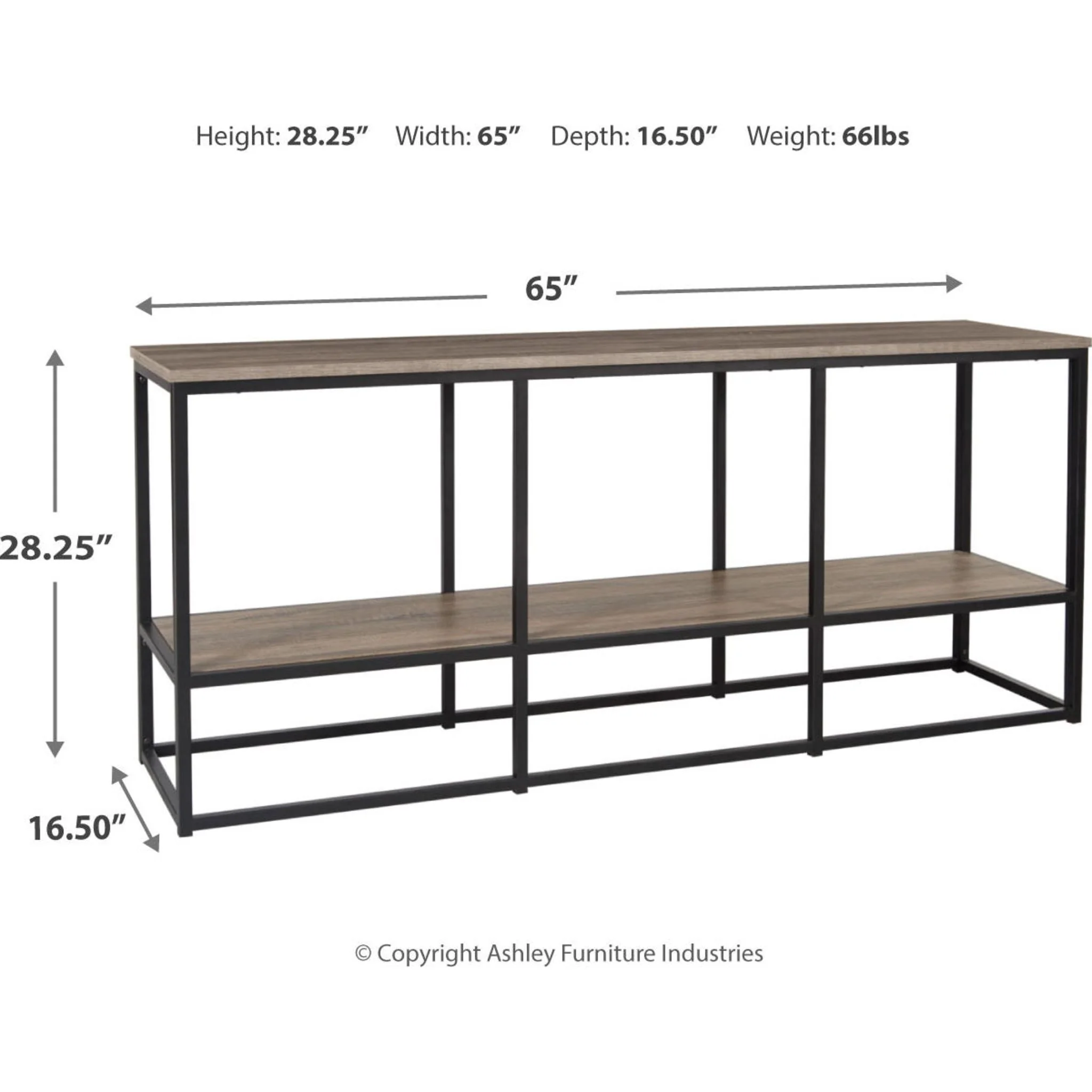 Wadeworth TV Stand - Brown/Black - Image 10