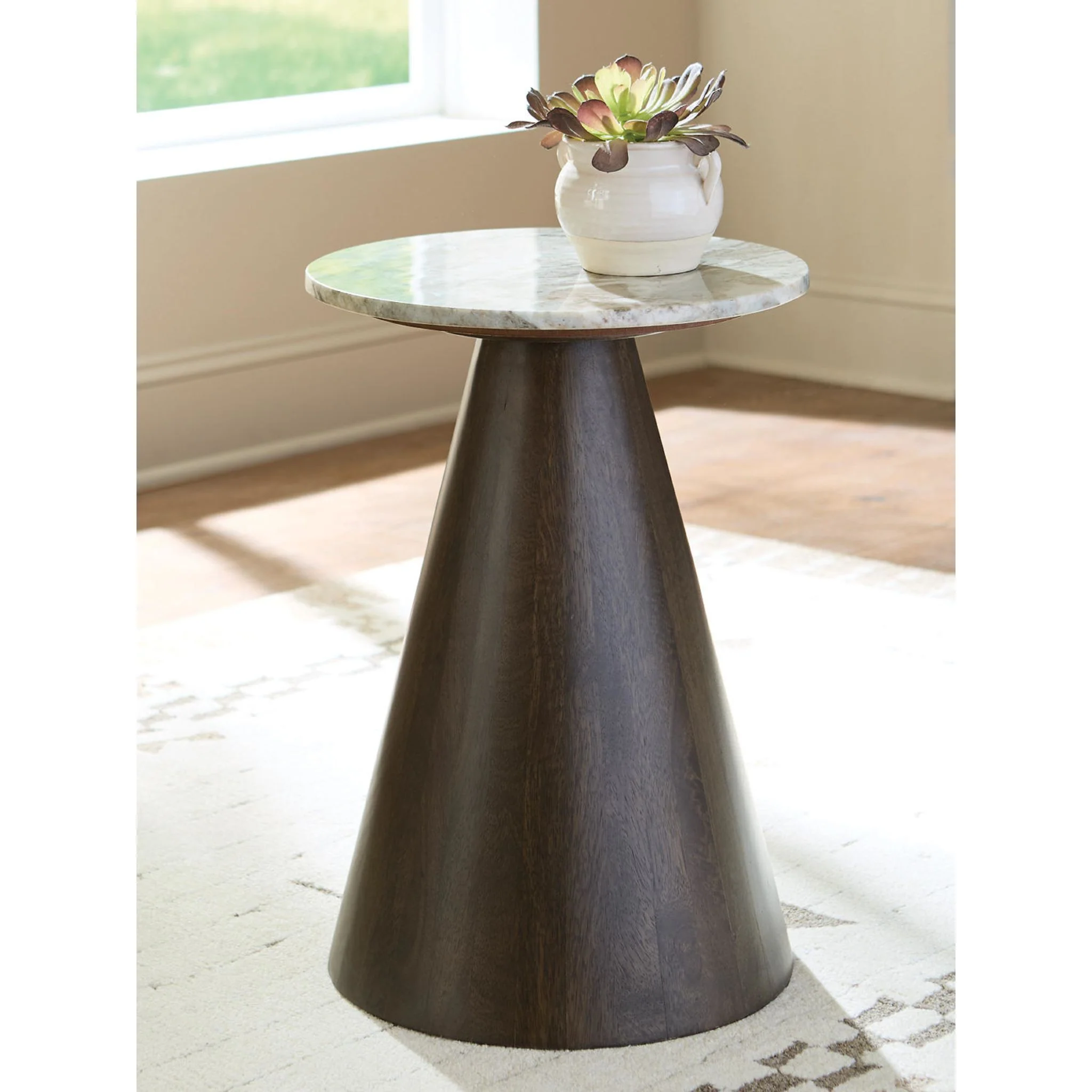 Waltnor Accent Table - Gray/White/Brown - Image 2