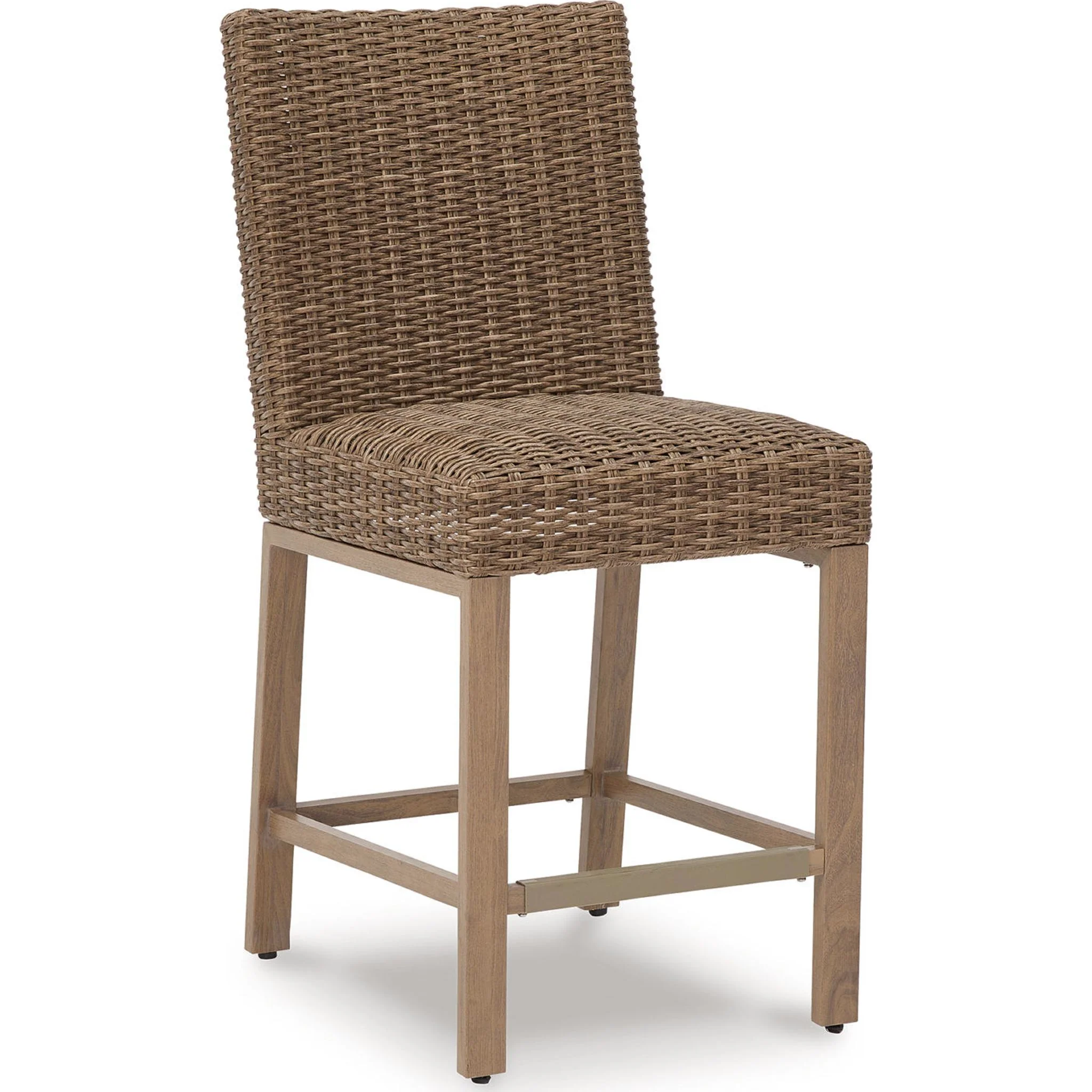 Walton Bridge Outdoor Barstool (set of 2) - Driftwood - Image 3