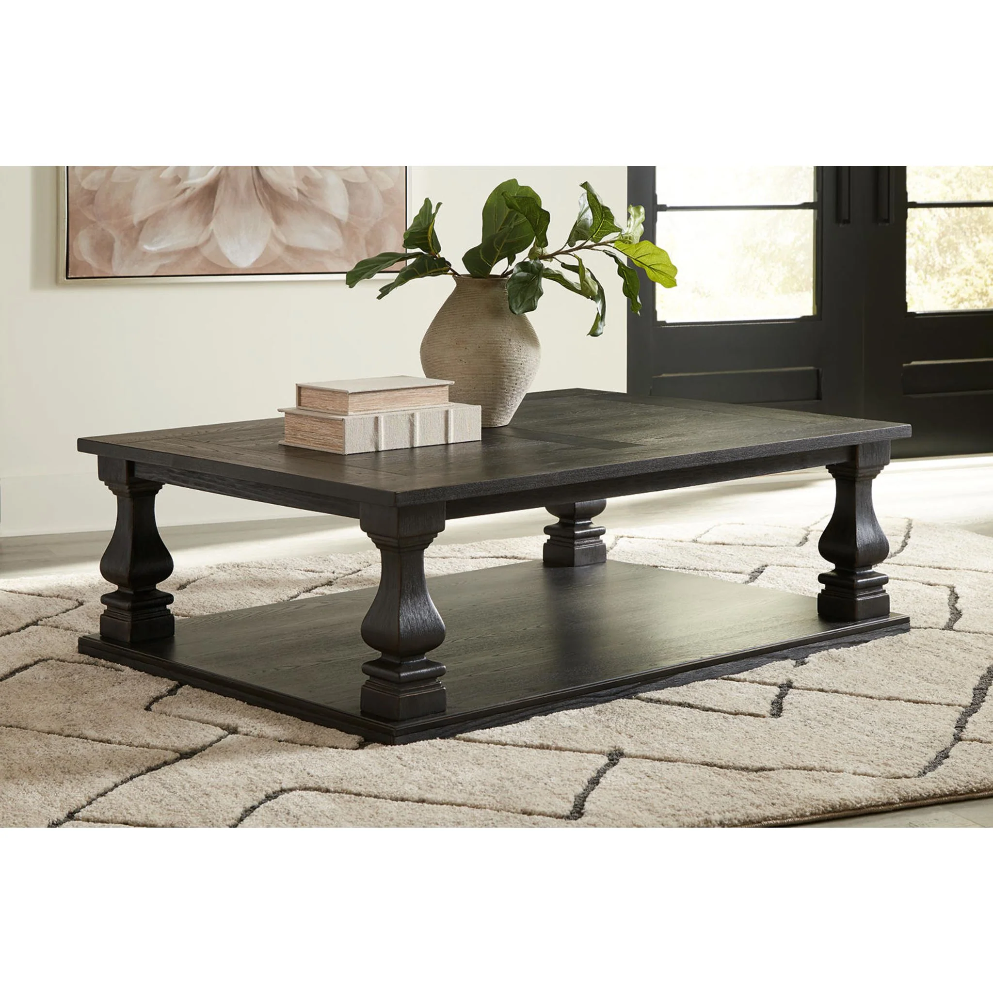 Wellturn Coffee Table - Black - Image 6