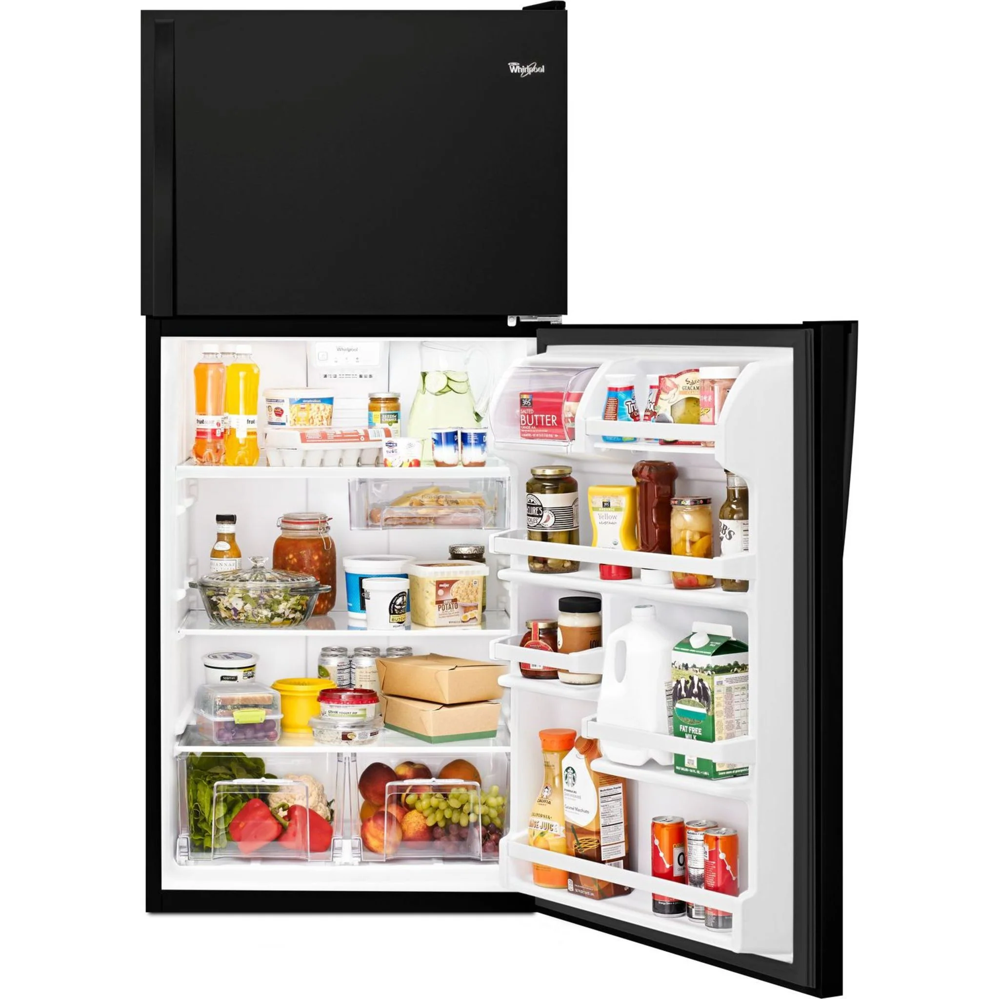Whirlpool 30" Wide Top-Freezer Refrigerator with Flexi-Slide Bin - Black (WRT318FZDB) - Image 14
