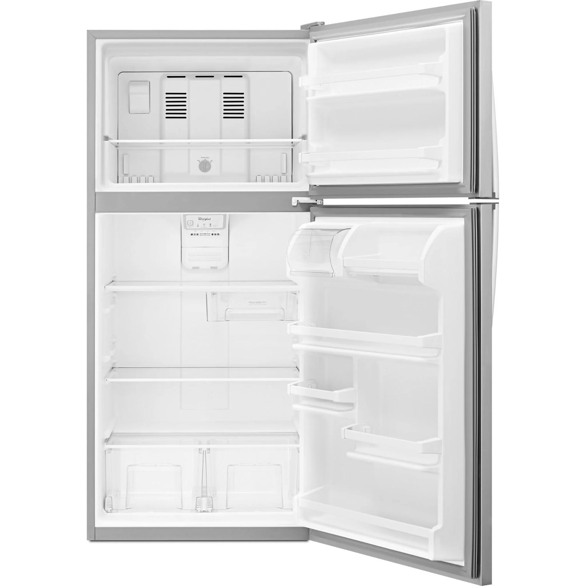 Whirlpool 30" Wide Top-Freezer Refrigerator with Flexi-SlideBin -Monochromatic Stainless Steel (WRT318FZDM) - Image 20