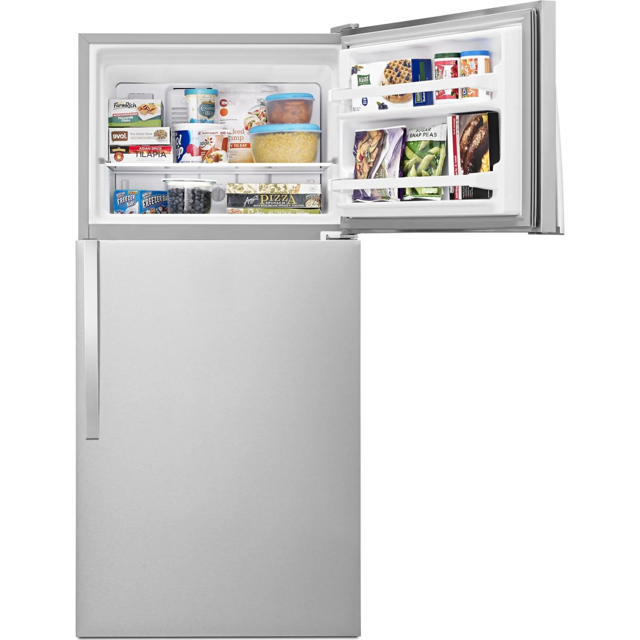 Whirlpool 30" Wide Top-Freezer Refrigerator with Flexi-SlideBin -Monochromatic Stainless Steel (WRT318FZDM) - Image 23