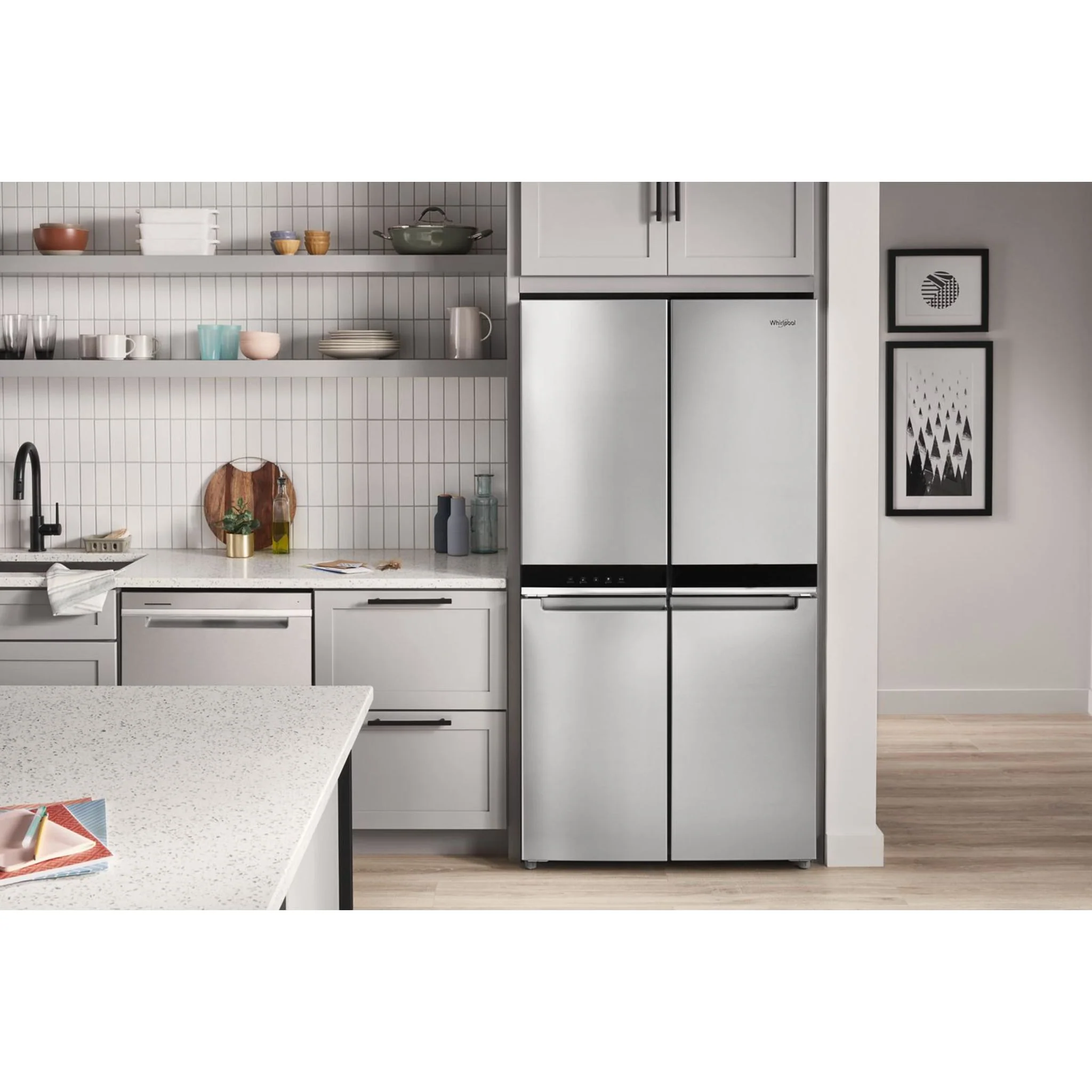 Whirlpool 36-inch Wide Counter Depth 4 Door Refrigerator - 19.4 cu. ft. -Fingerprint-Resistant Stainless Finish (WRQA59CNKZ) - Image 14