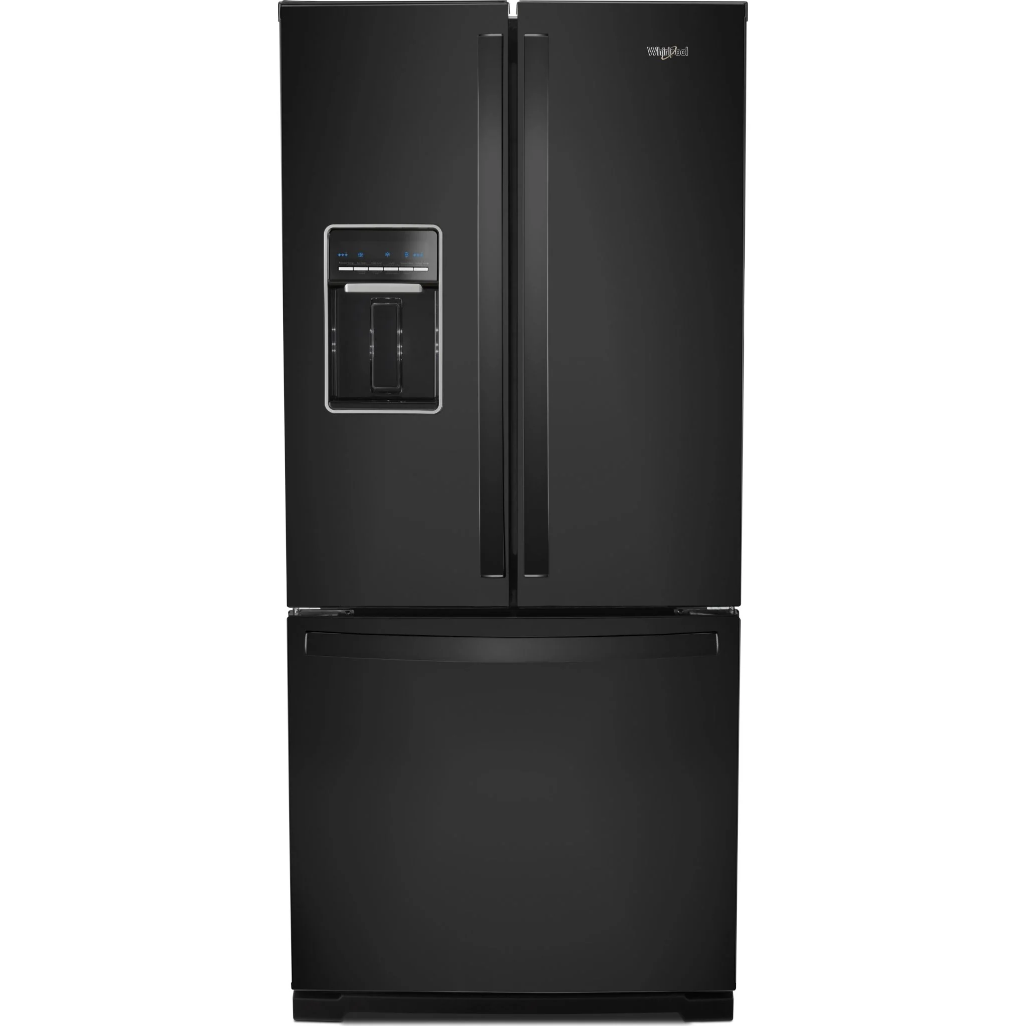 Whirlpool 30-inch Wide French Door Refrigerator - 20 cu. ft. -Black (WRF560SEHB)