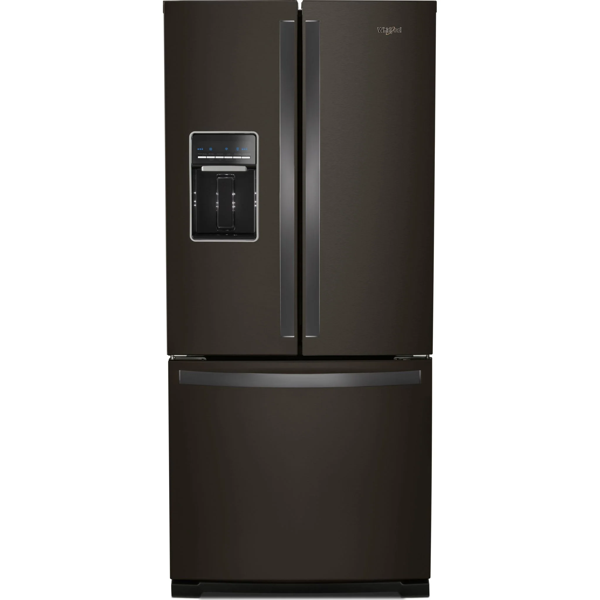Whirlpool 30-inch Wide French Door Refrigerator - 20 cu. ft. -Black Stainless (WRF560SEHV)