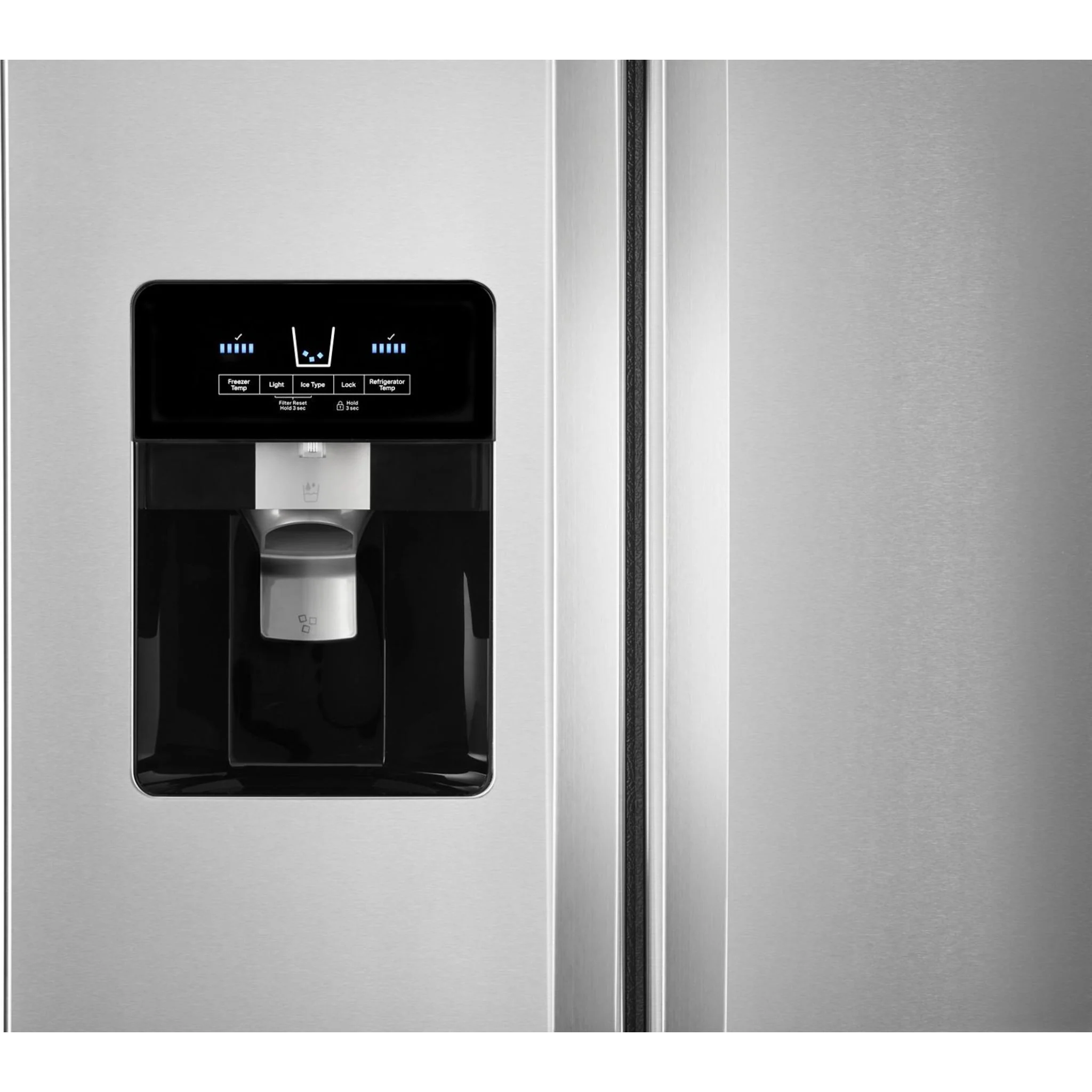 Whirlpool 33-inch Wide Side-by-Side Refrigerator - 21 cu. ft. -Monochromatic Stainless Steel (WRS331SDHM) - Image 34