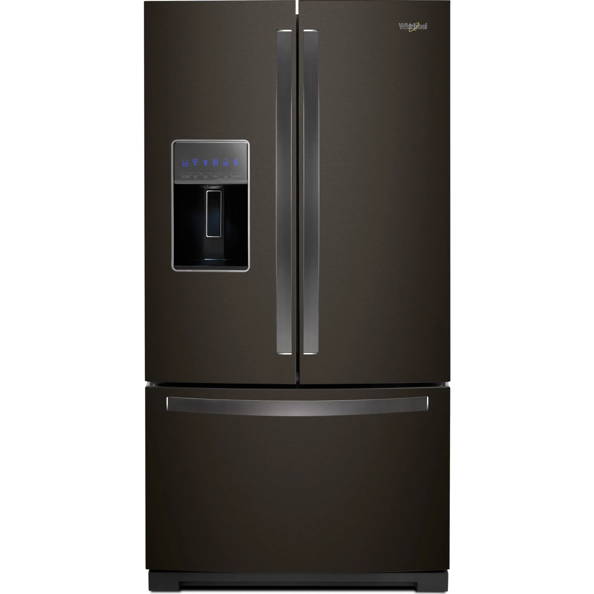 Whirlpool 36" Wide French Door Refrigerator - 27 cu.ft. - Black Stainless (WRF767SDHV)