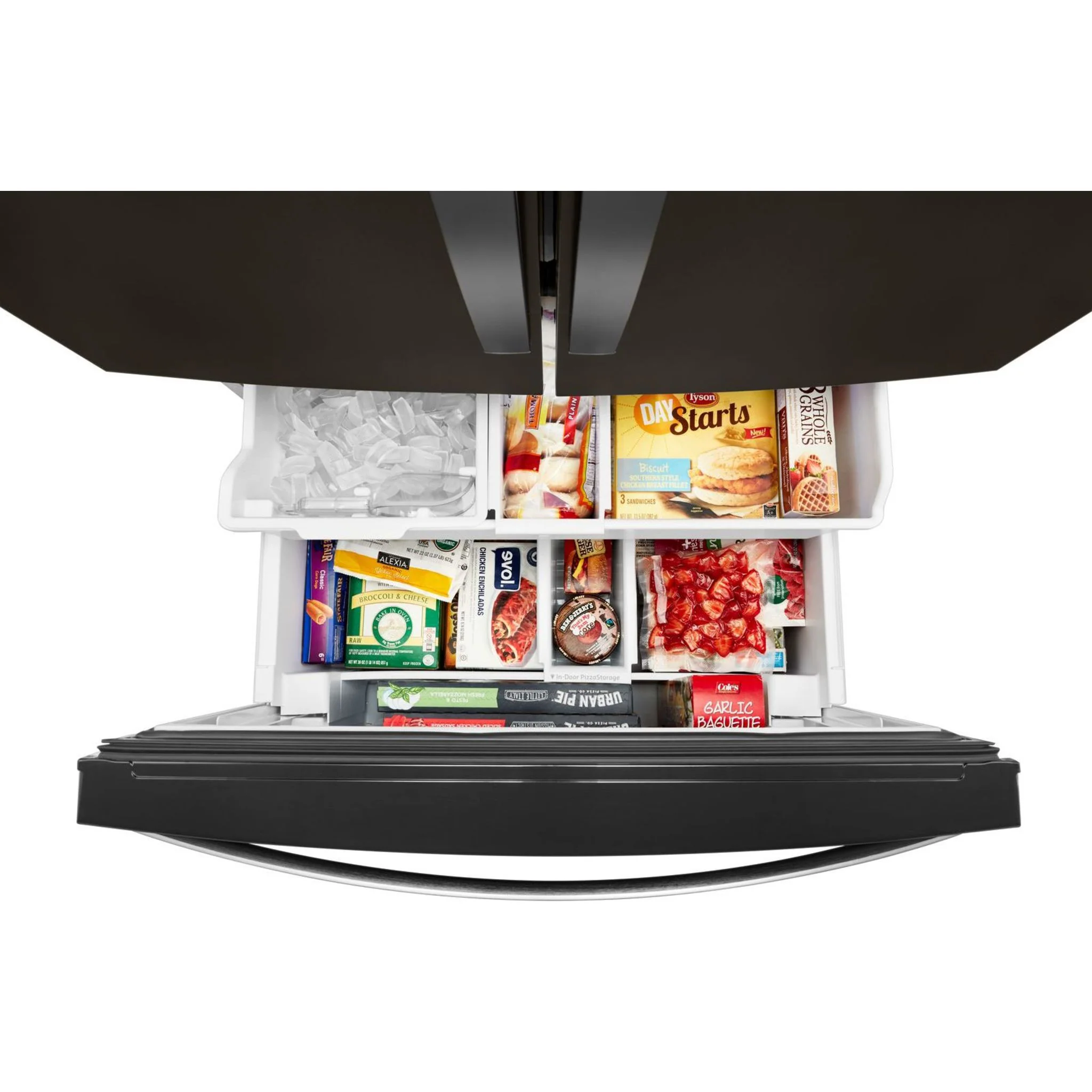 Whirlpool 36" Wide French Door Refrigerator - 27 cu.ft. - Black Stainless (WRF767SDHV) - Image 10