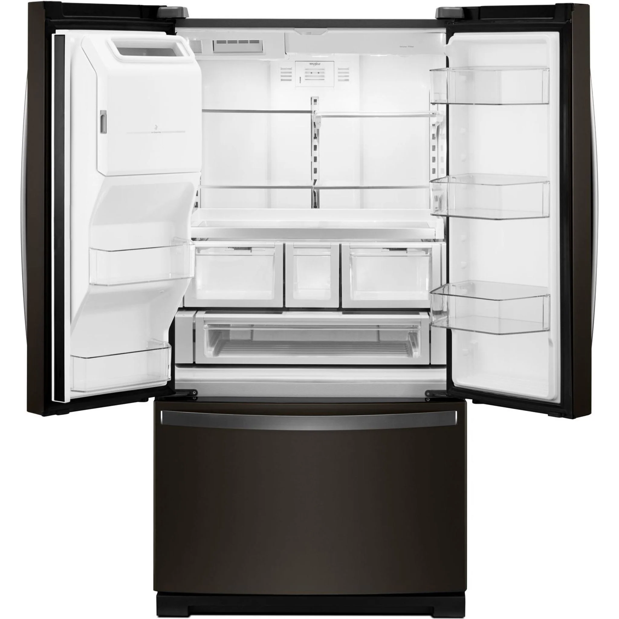 Whirlpool 36" Wide French Door Refrigerator - 27 cu.ft. - Black Stainless (WRF767SDHV) - Image 11