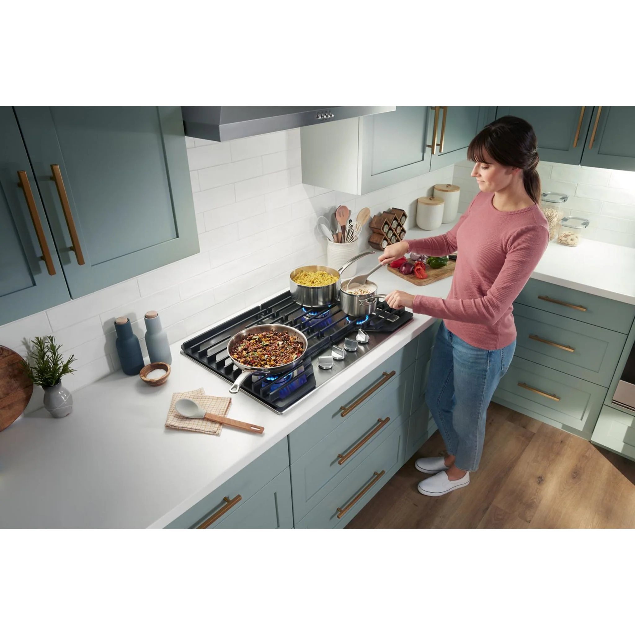 Whirlpool 30-inch Gas Cooktop with Fifth Burner -Stainless Steel (WCGK7030PS) - Image 8